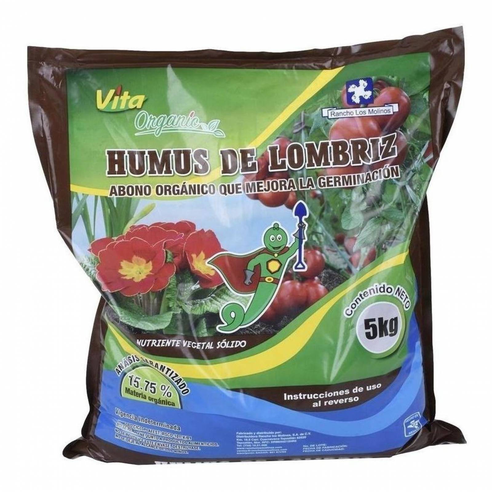 Humus De Lombriz 5 Bolsas Vita Organic