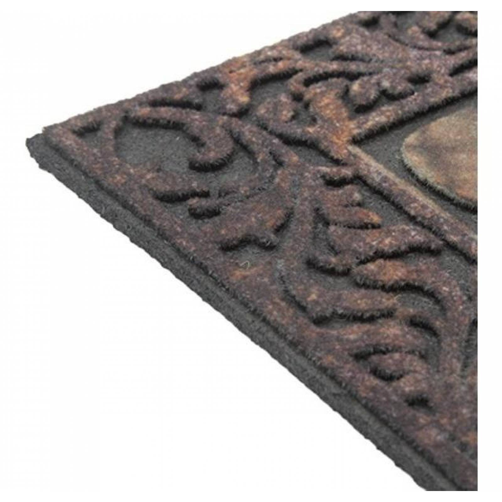 Tapete De Entrada Welcome Frame Flock Medida 45x75cm