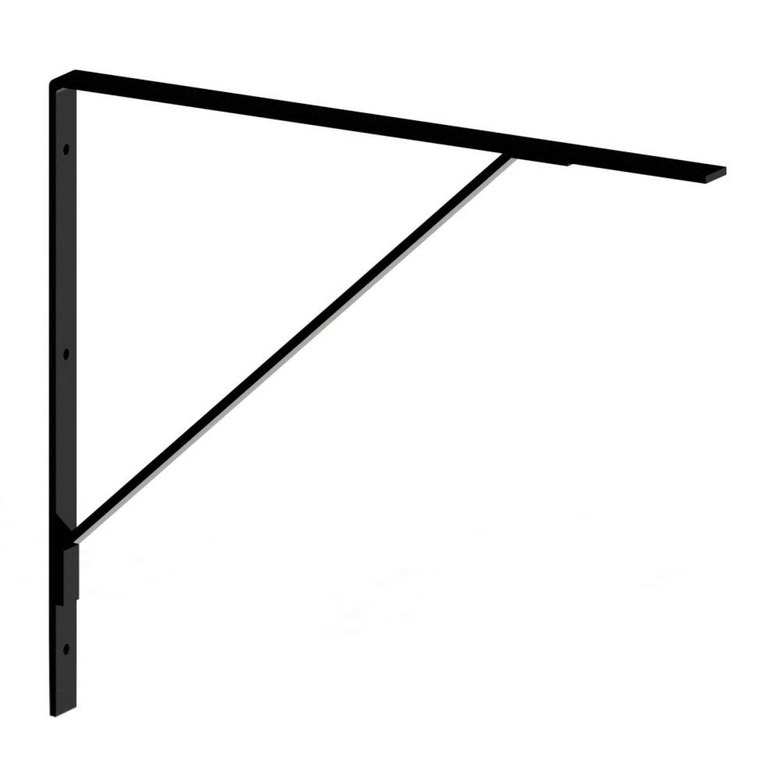 Ménsula Reforzada Grande Color Negro 40x50cm Acero 