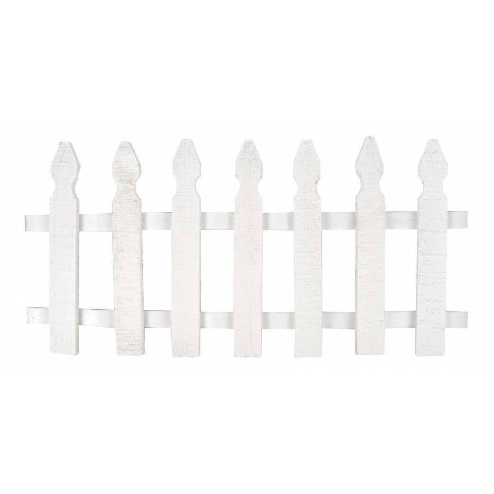 Cerca De Madera Para Jardín 30cmx1.8m Blanca
