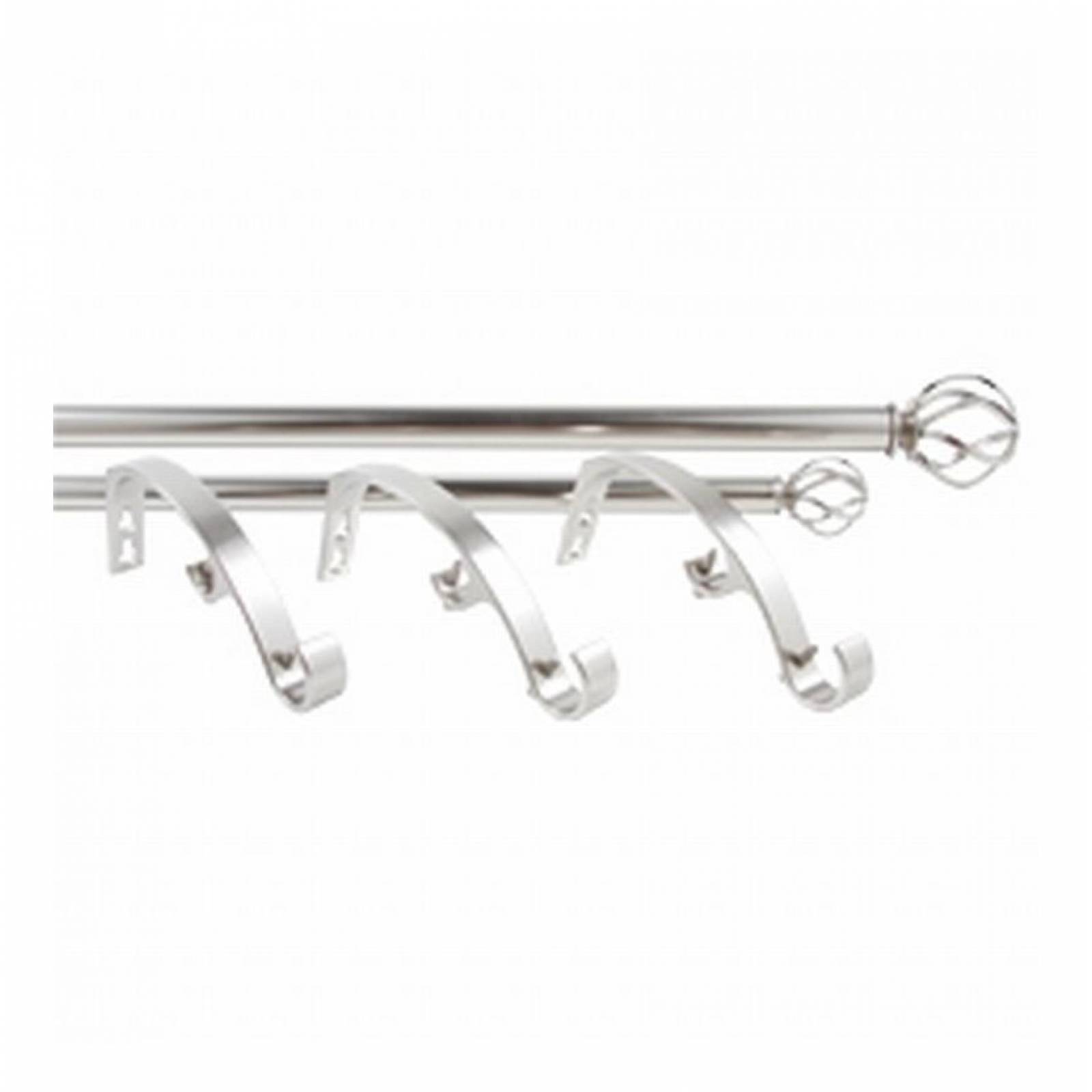 Set Cortinero Doble Cage Niquel 2.5 1.83 - 3.66 Mt