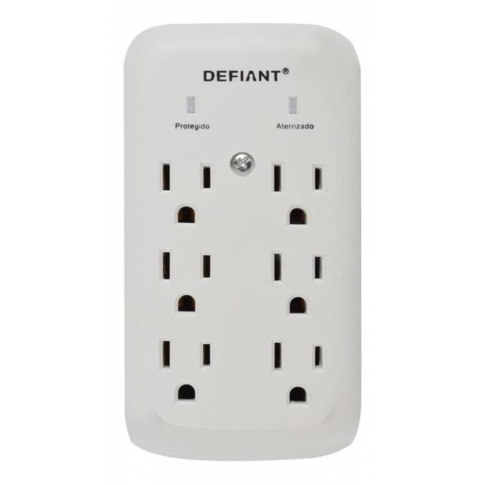 Multicontacto Protector Sobre Voltaje 6 Tomacorriente Blanco