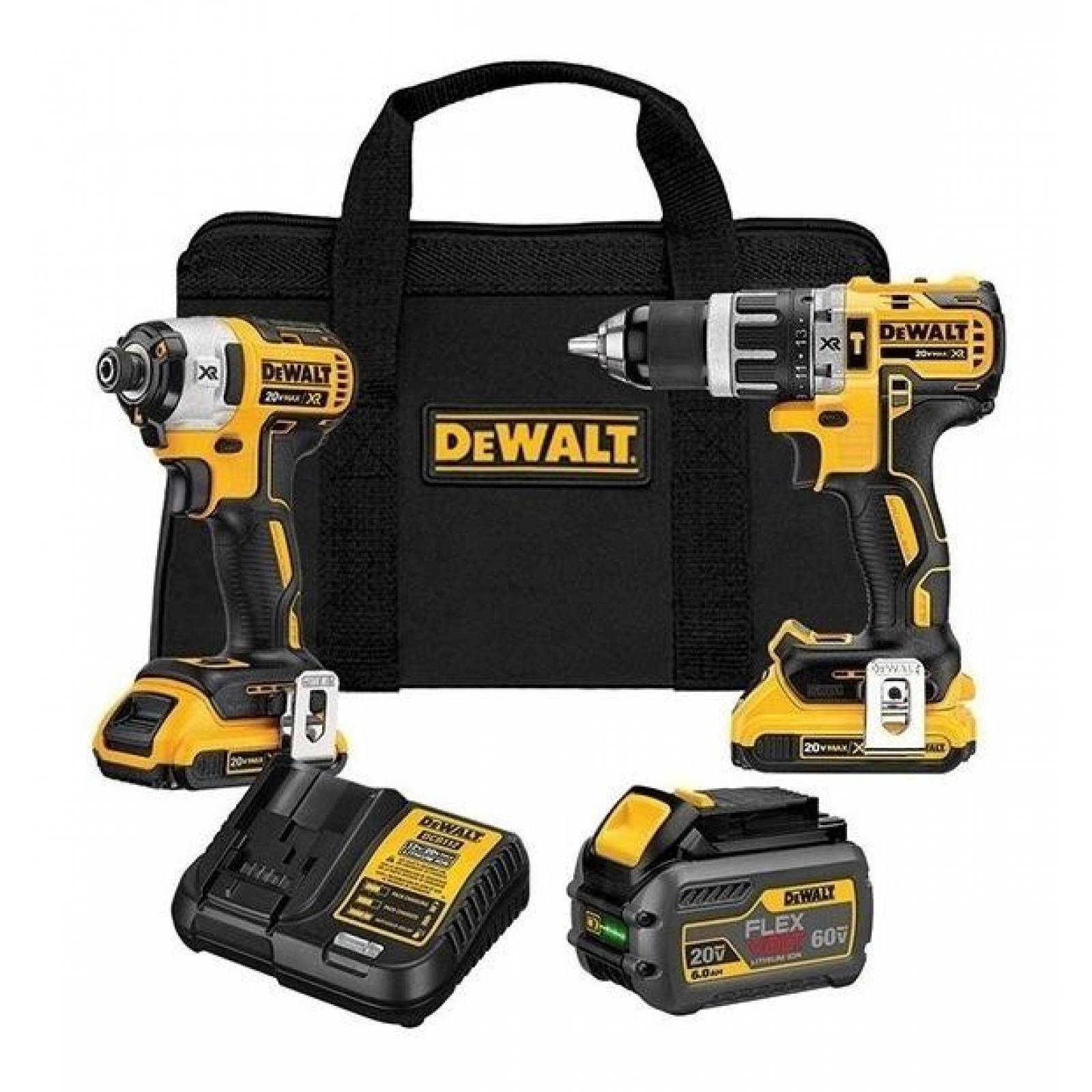 Combo De Taladro Percutor Y Atornillador + Atornillador De I 