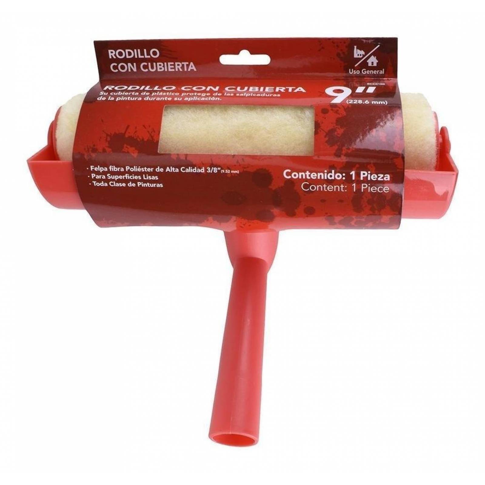 Rodillo Con Cubierta De Felpa Para Superficies Lisas De 9 Pu 