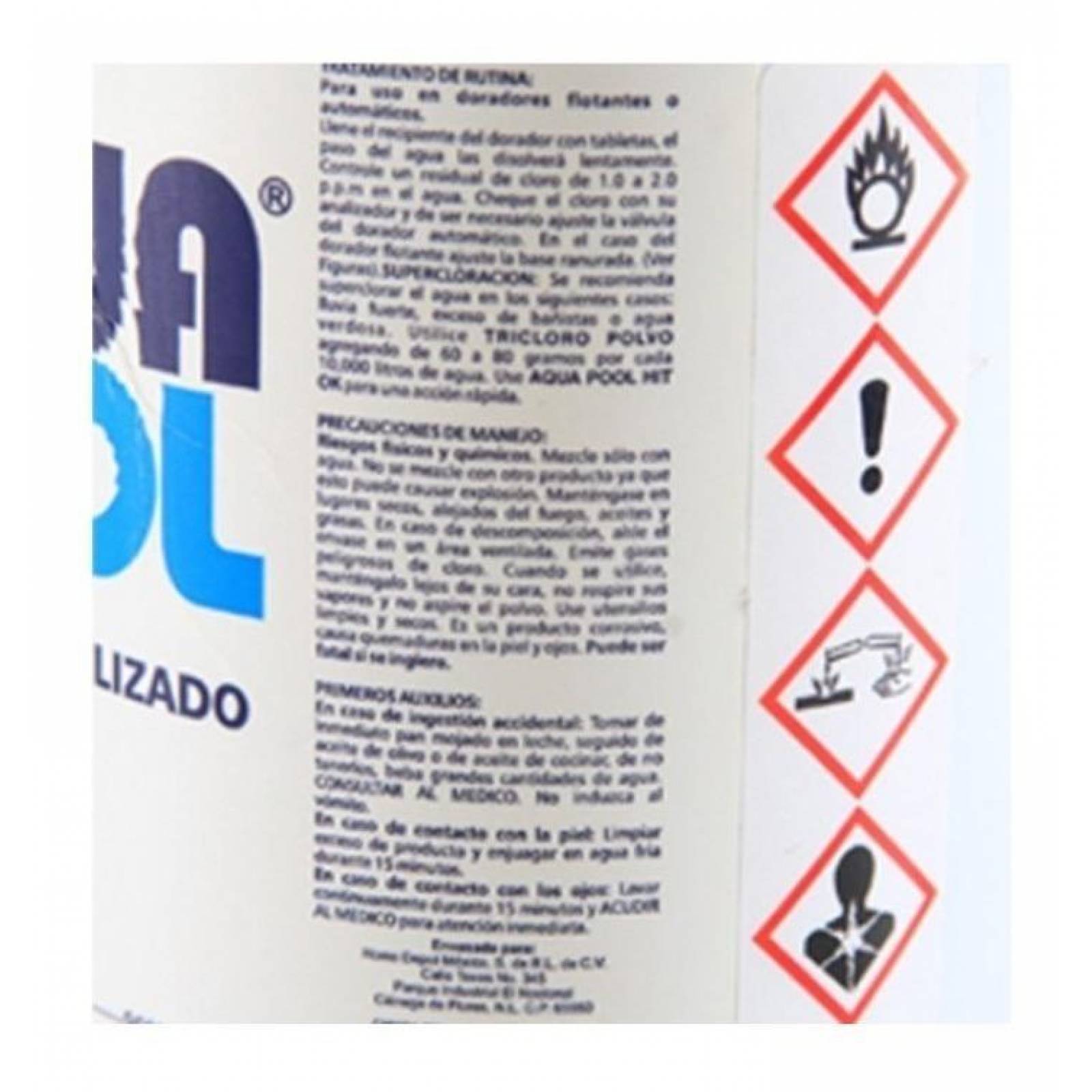 Tabletas De Tricloro 1 Pulgada 1 Kg. 