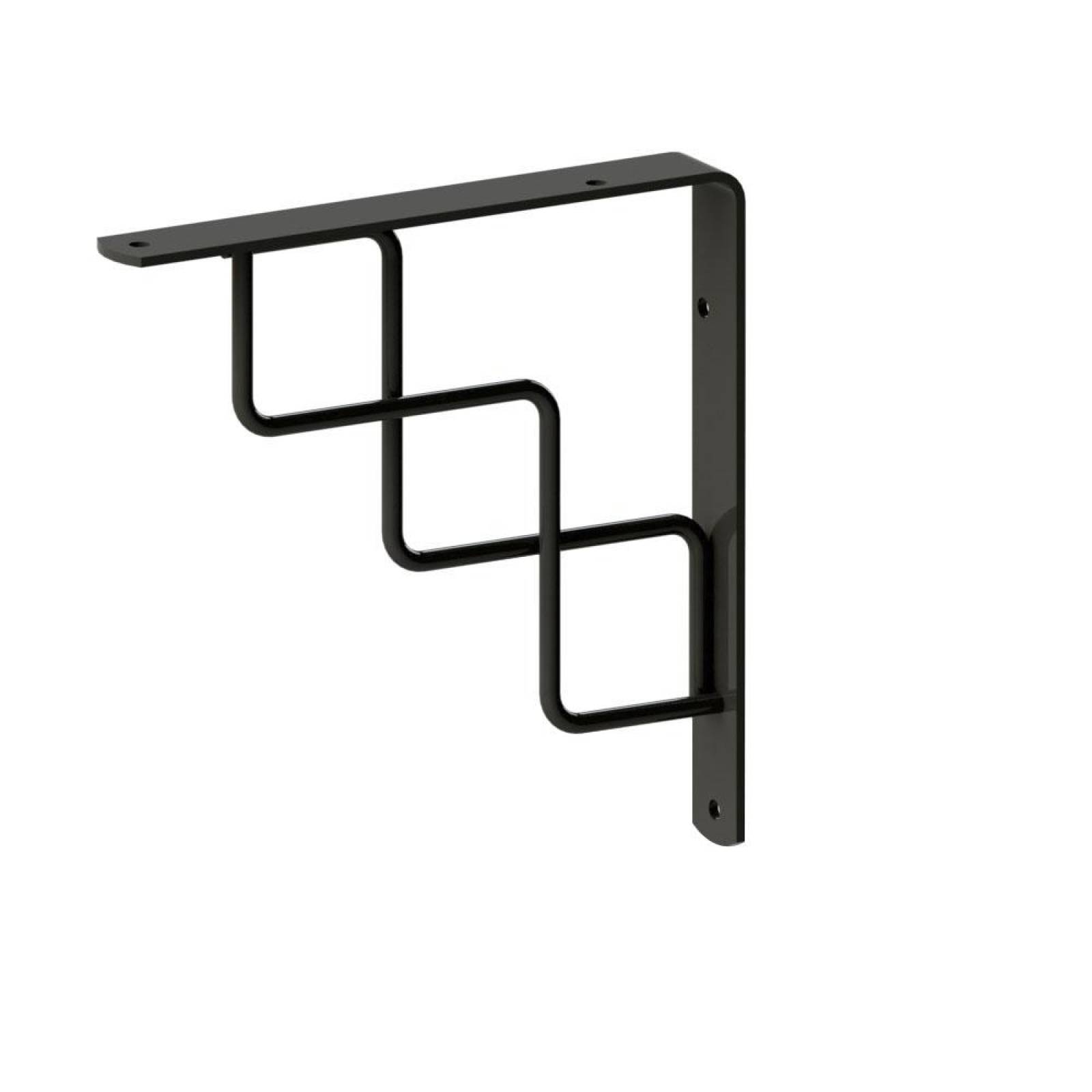 Ménsula Escalera De Acero 25 X 25 Cm Negro Dh 
