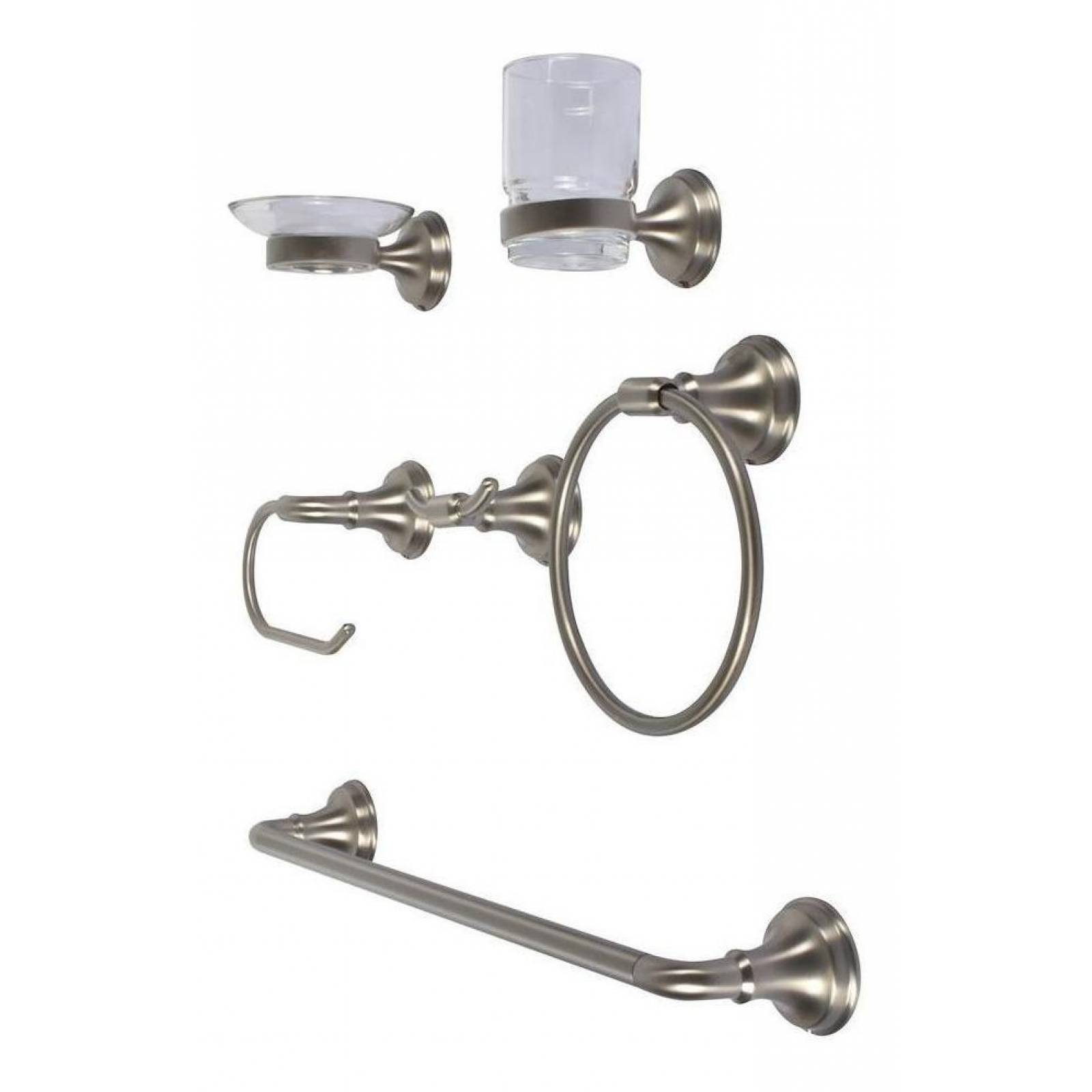 Juego De Accesorios Para Baño Jansen 6 Piezas Níqu 