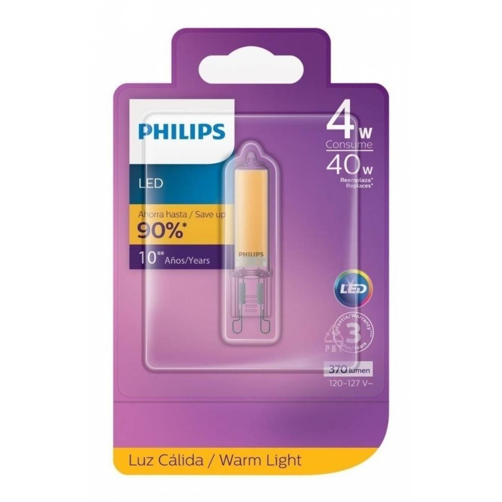 Foco Cápsula Led 4w (40w) G9 Luz Cálida Dh 