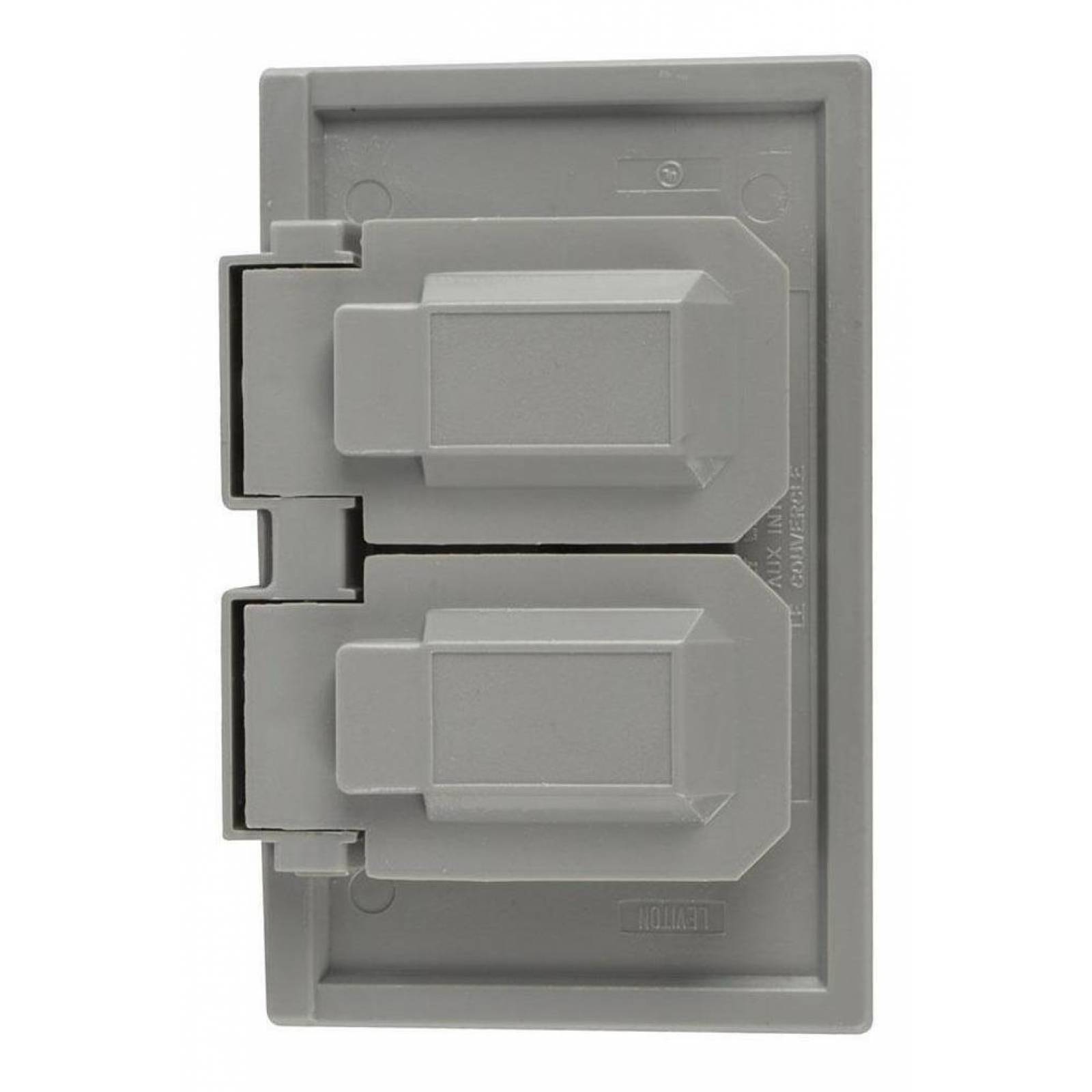 Placa De Intemperie Para Contacto Dúplex De Plástico Gris 