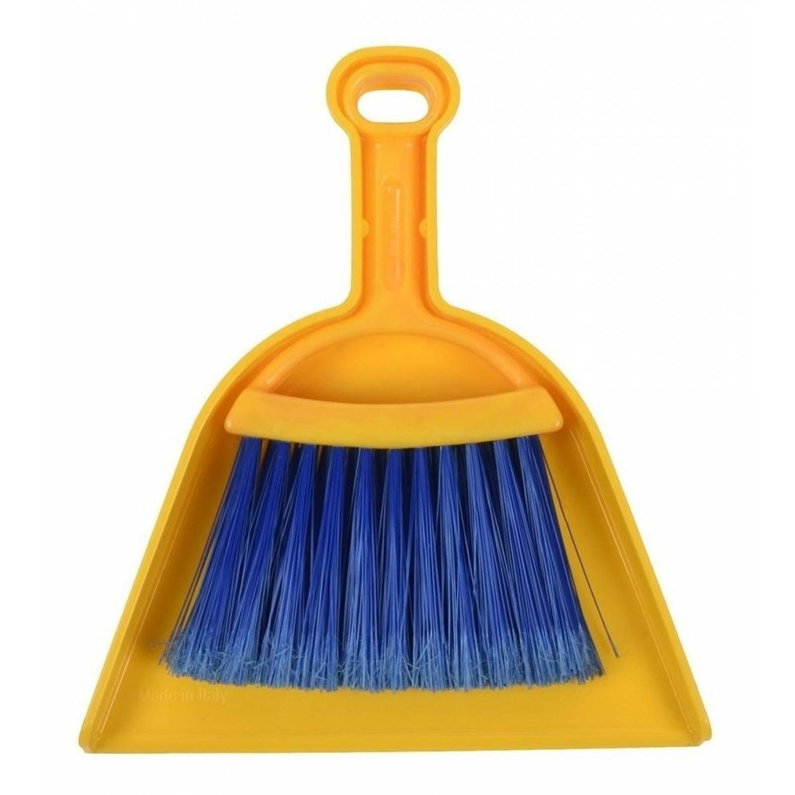 Mini Recogedor Con Cepillo Plástico Amarillo 21 Cm 