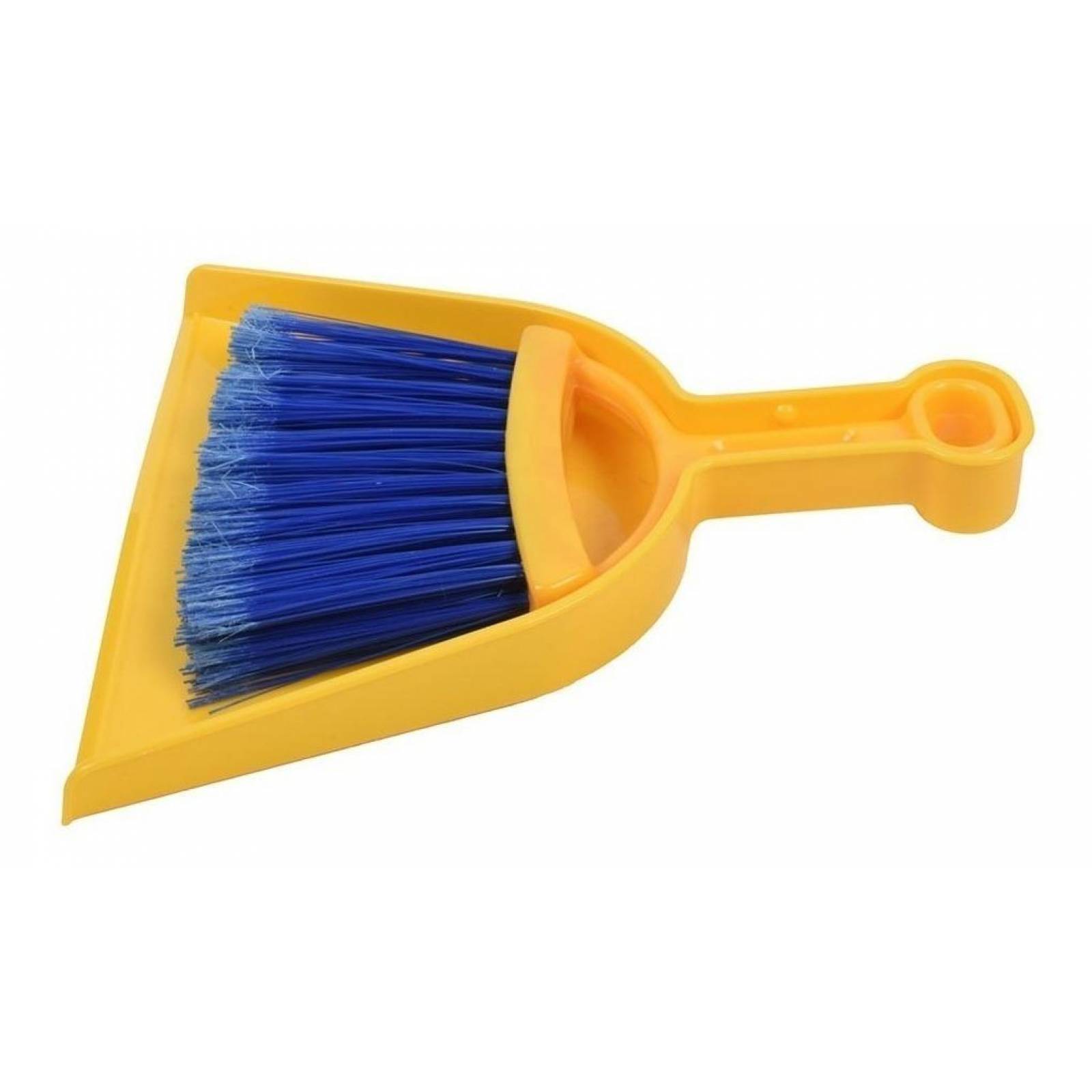 Mini Recogedor Con Cepillo Plástico Amarillo 21 Cm 