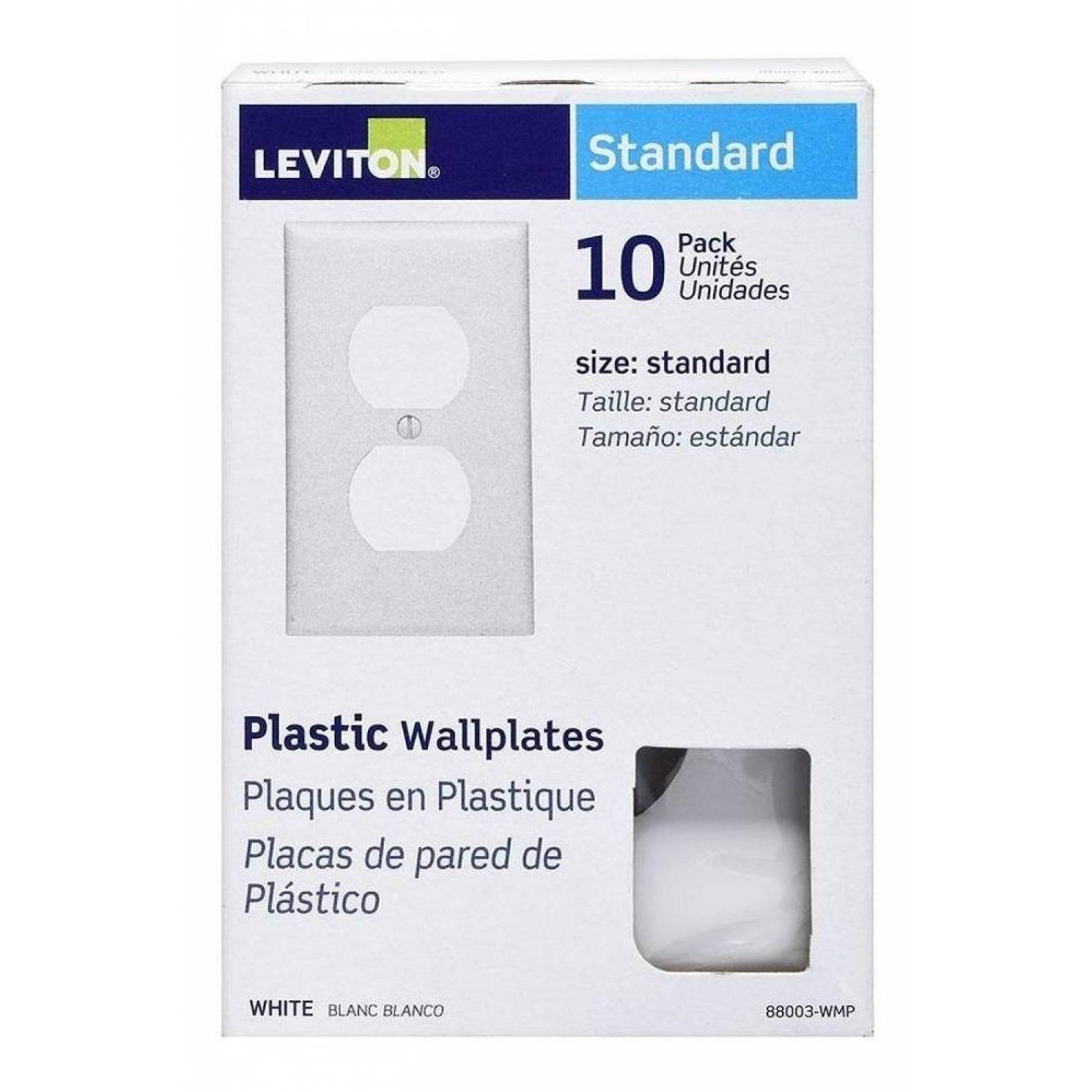 Placas Para Contacto Dúplex Plástico Blancas 10 Piezas 