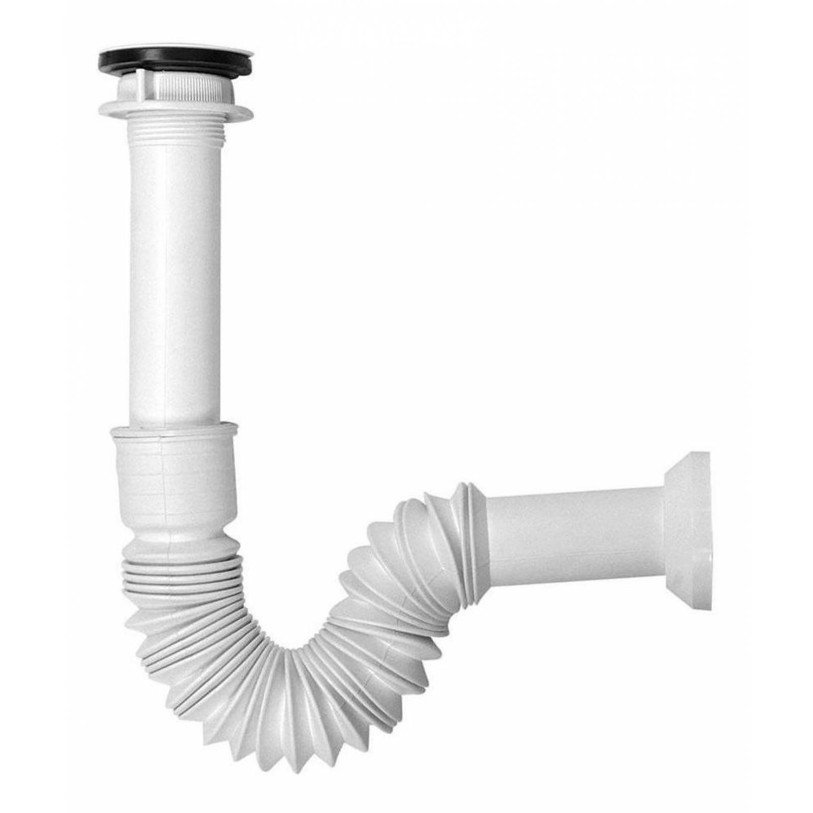 Trampa Corrugada De Pvc 28 Cm Blanca 