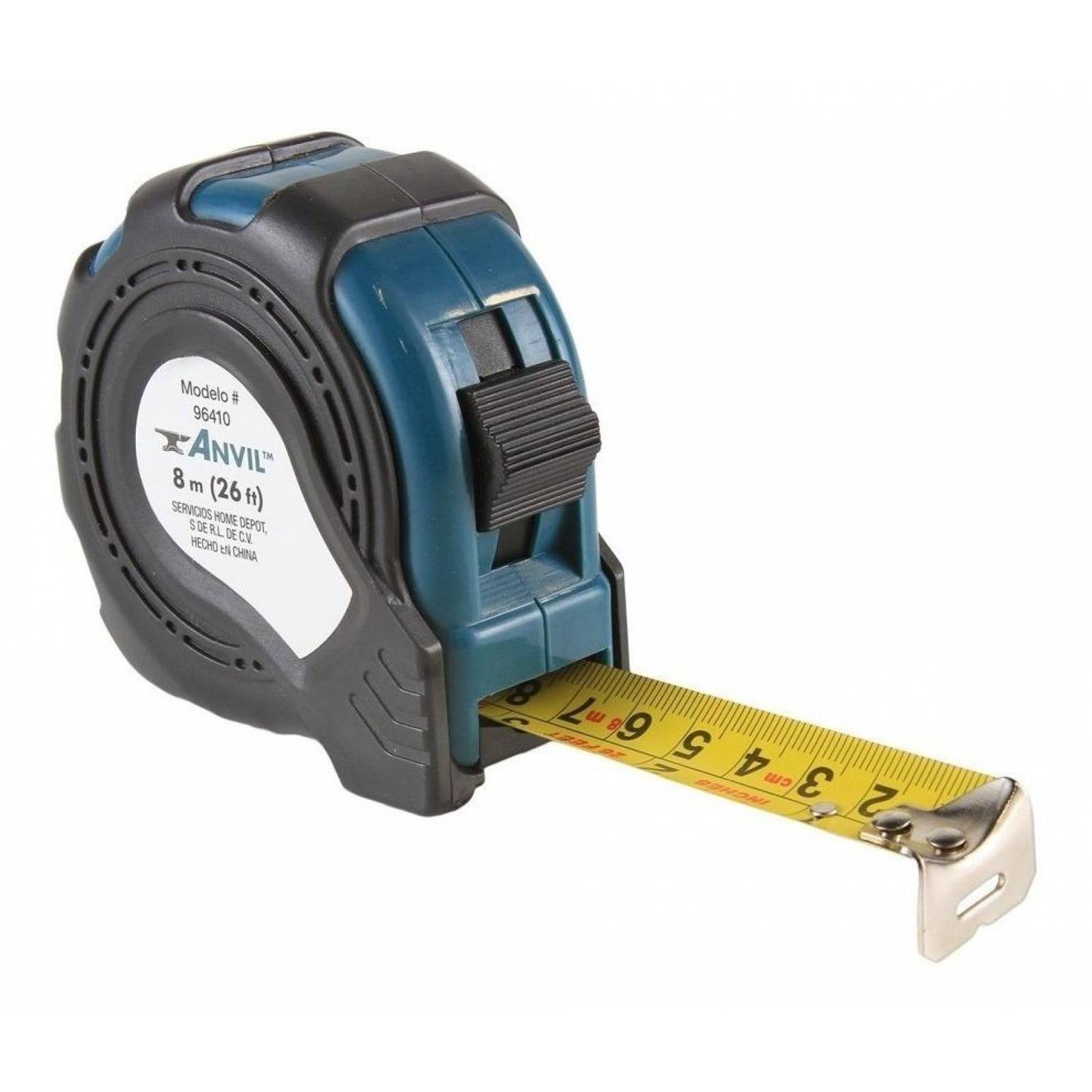 Flexómetro Cinta Métrica De 8m Con Boton Azul Hdx