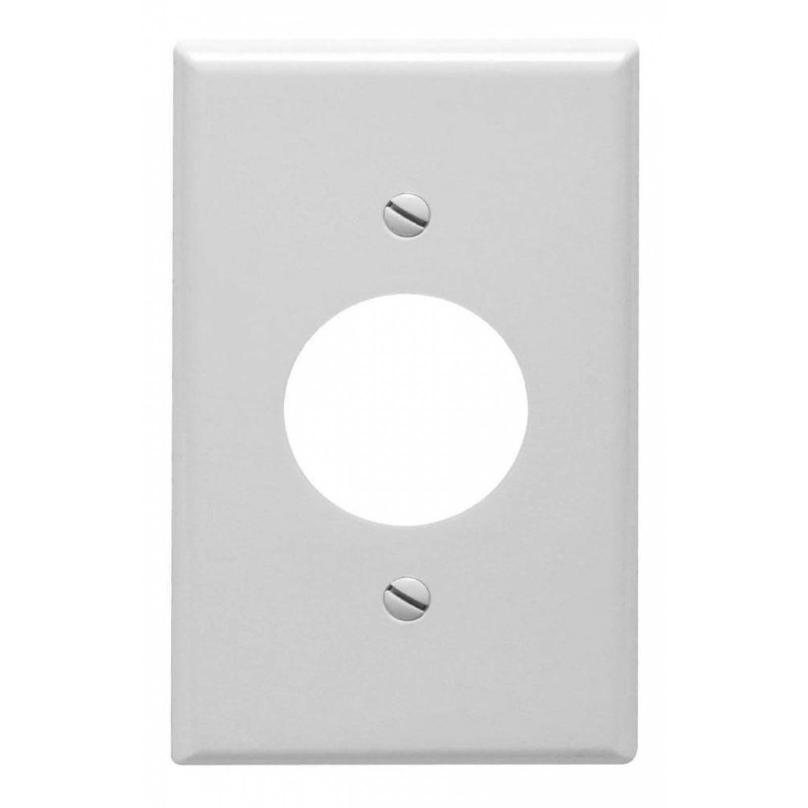 Placa Para Contacto Redondo Plástico Blanco