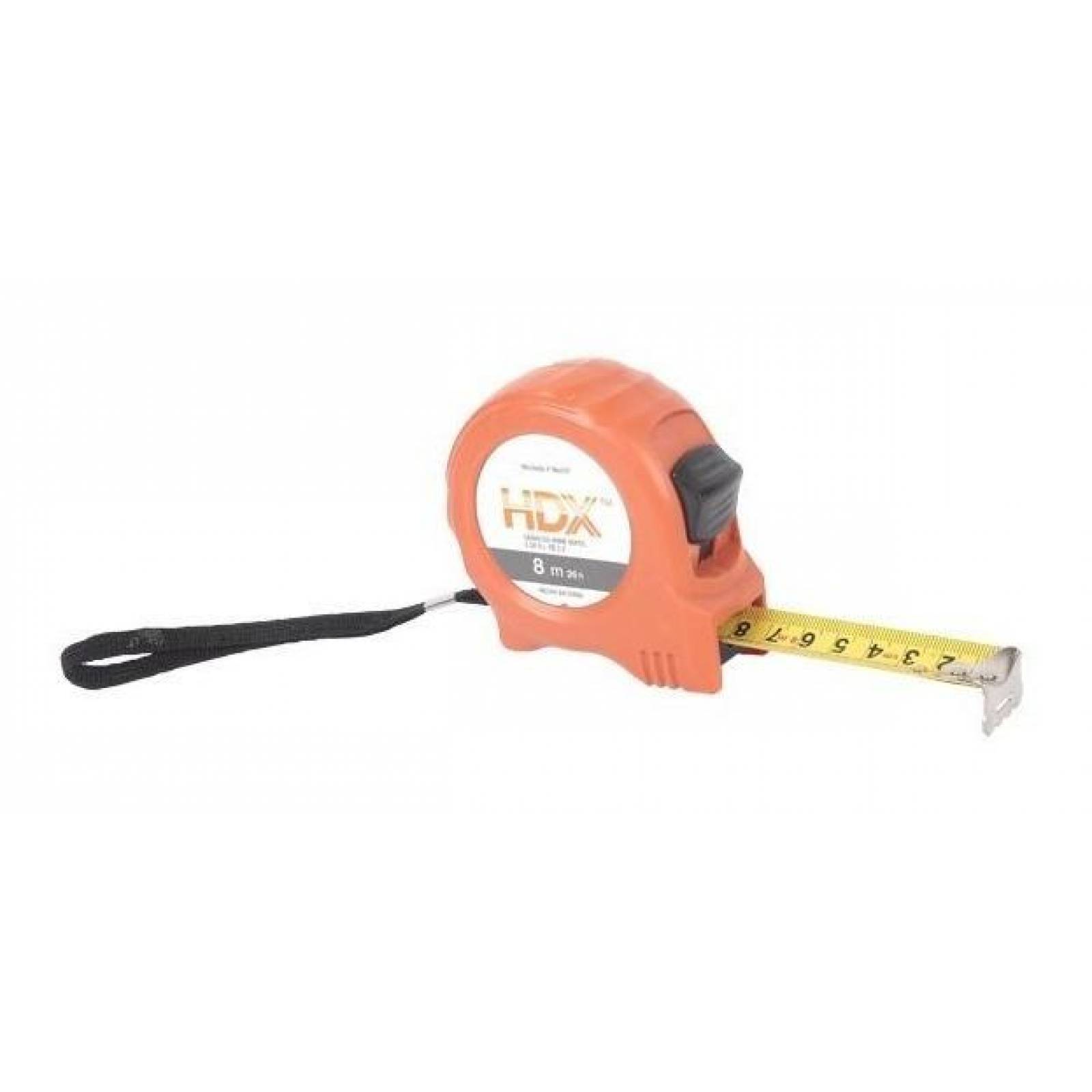 Flexómetro Cinta Metrica De 8 Metros Hdx Naranja Con Envio 