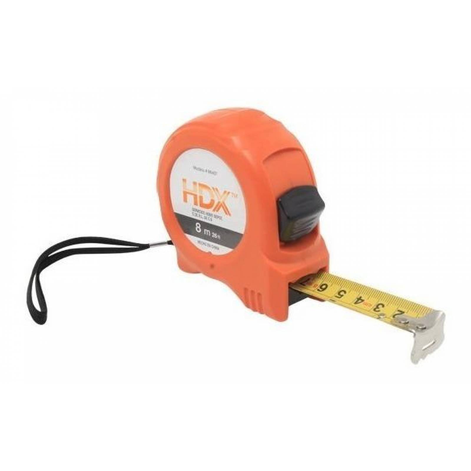 Flexómetro Cinta Metrica De 8 Metros Hdx Naranja Con Envio 