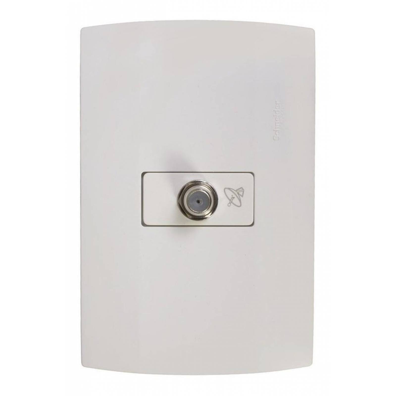 Toma De Tv Con Placa Blanca Schneider Electric Dh 