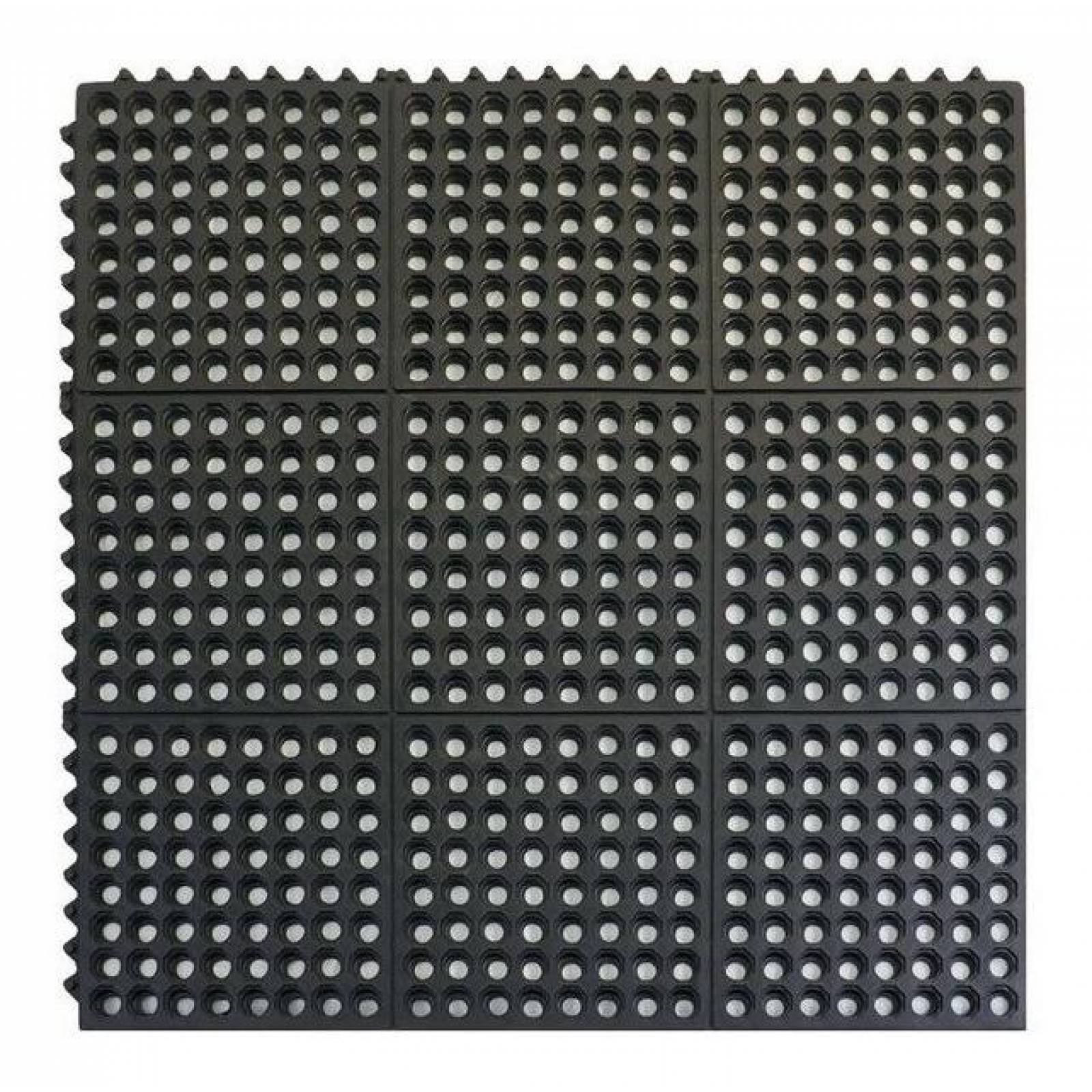 Tapete Antifatiga Color Negro Medida De 90 X 90 Cm 