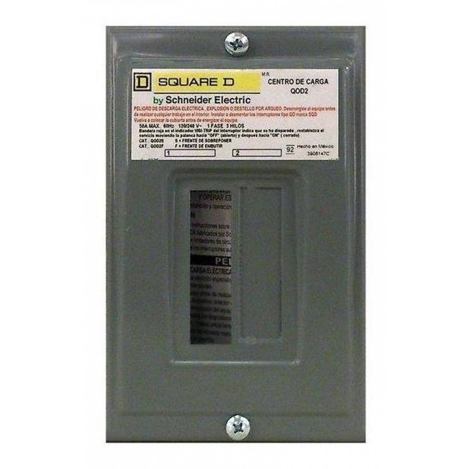 Centro De Carga 2p 50a De Sobreponer 