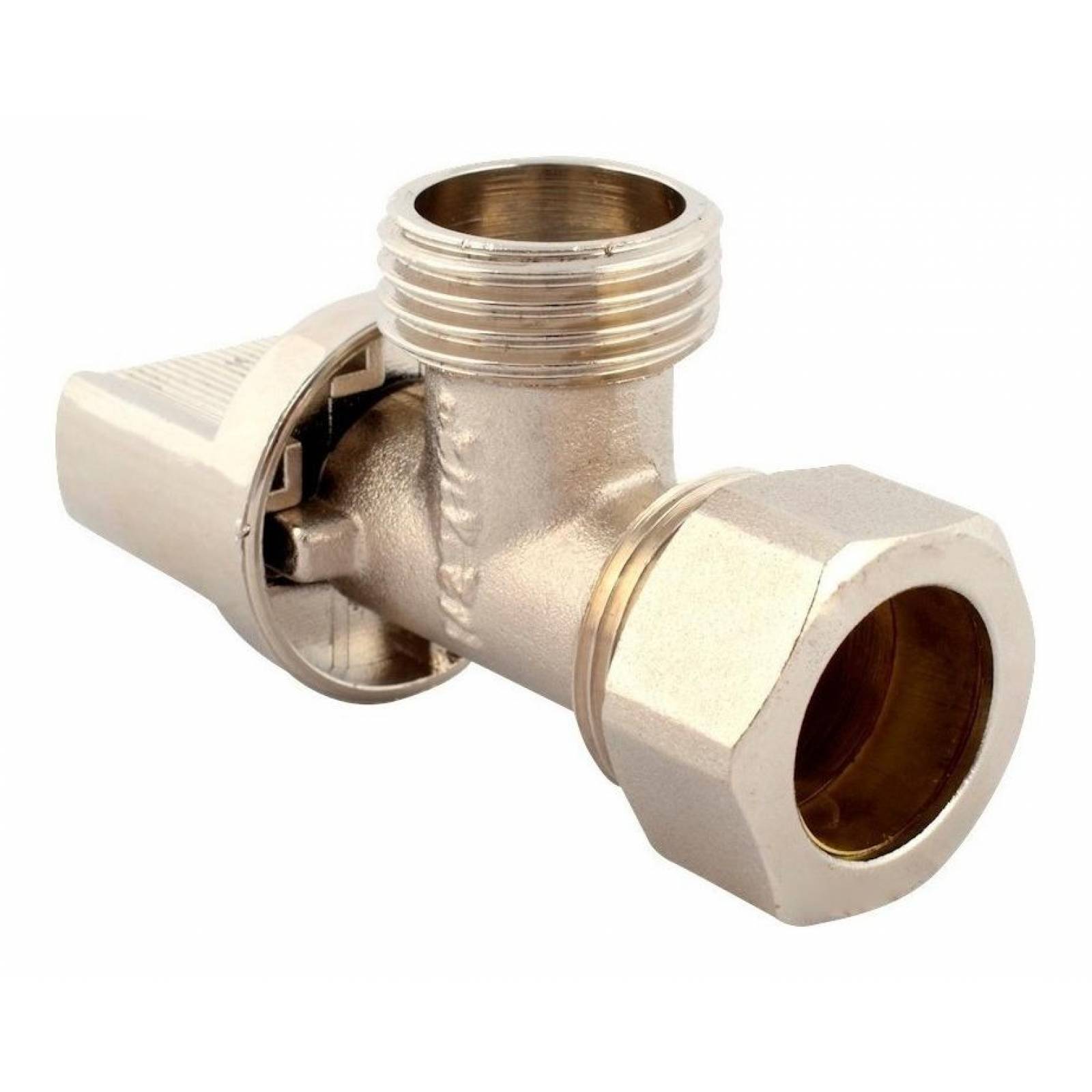 Llave De Control Angular De 1/2 X 1/2 Pulgada Plata Rugo Dh 