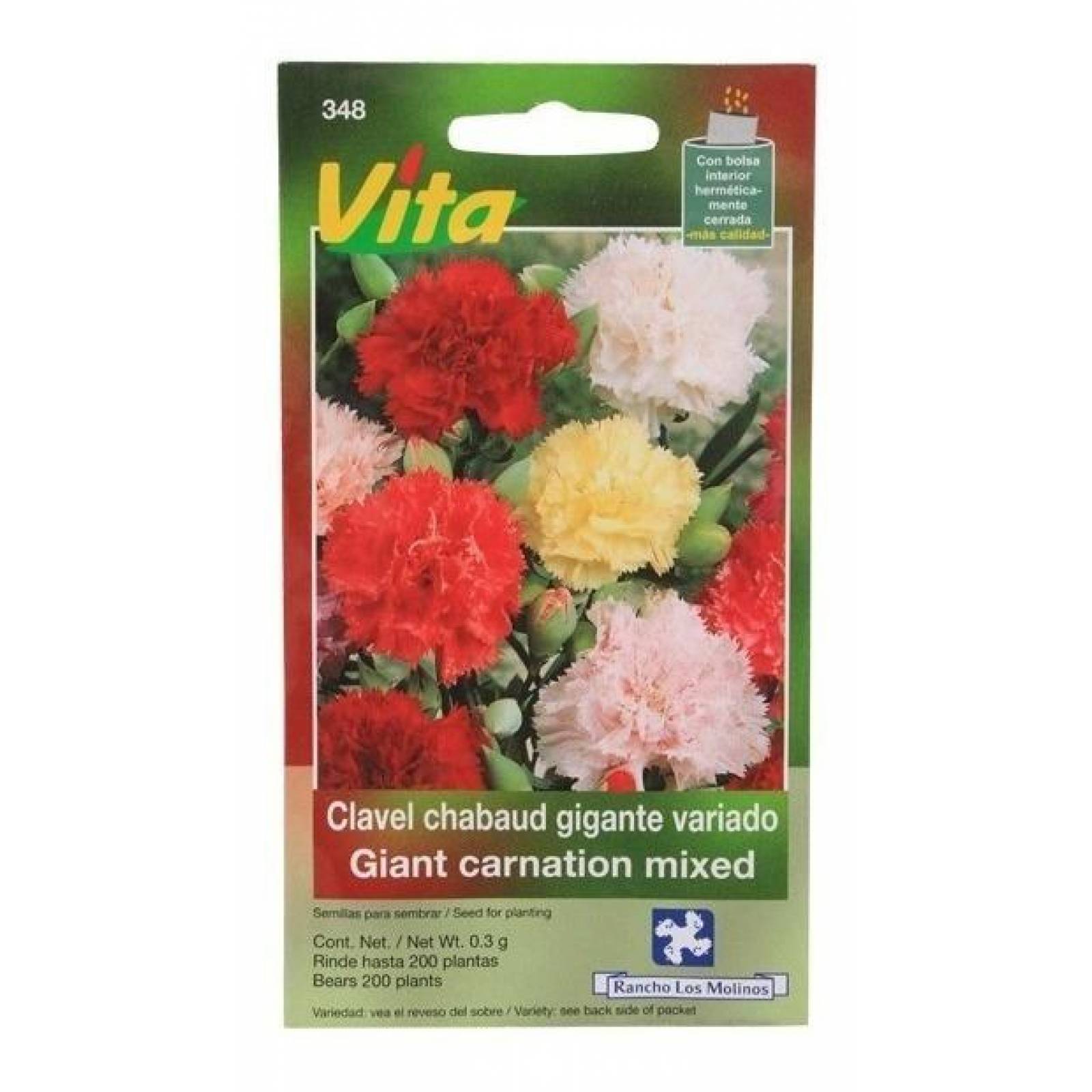 Semillas Para Sembrar Clavel Chabaud Gigante Variado