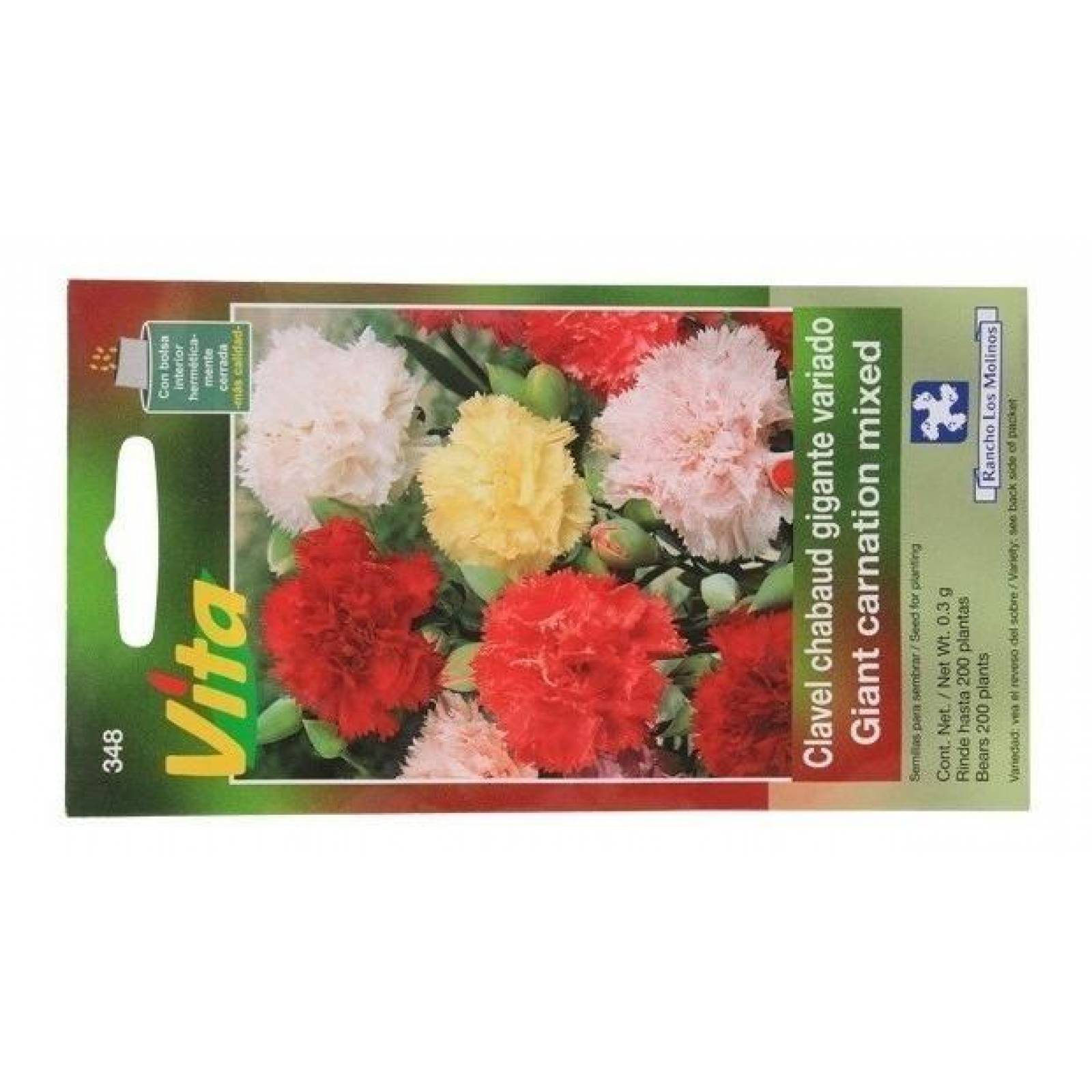 Semillas Para Sembrar Clavel Chabaud Gigante Variado