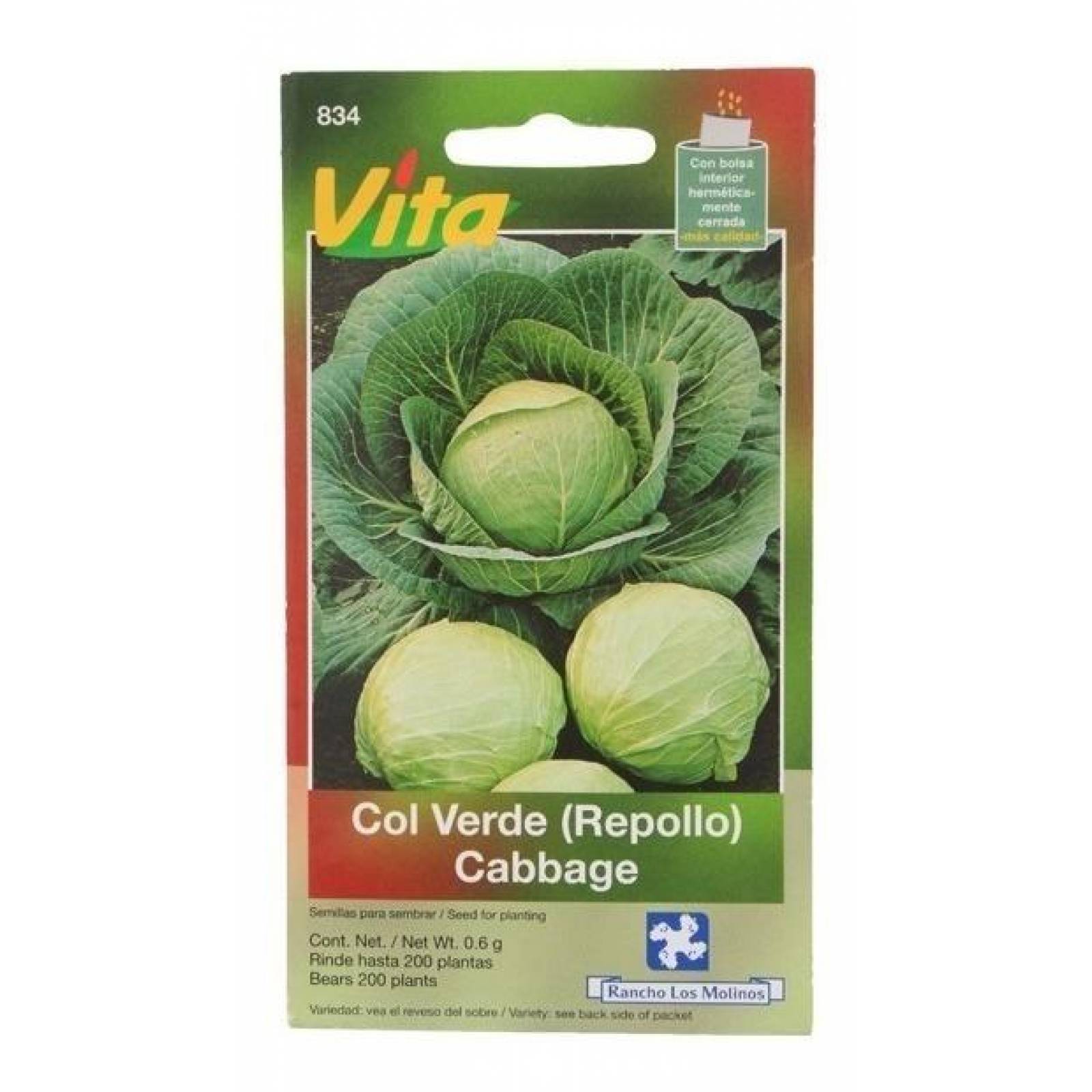 Semillas Para Sembrar Repollo (col Verde) 