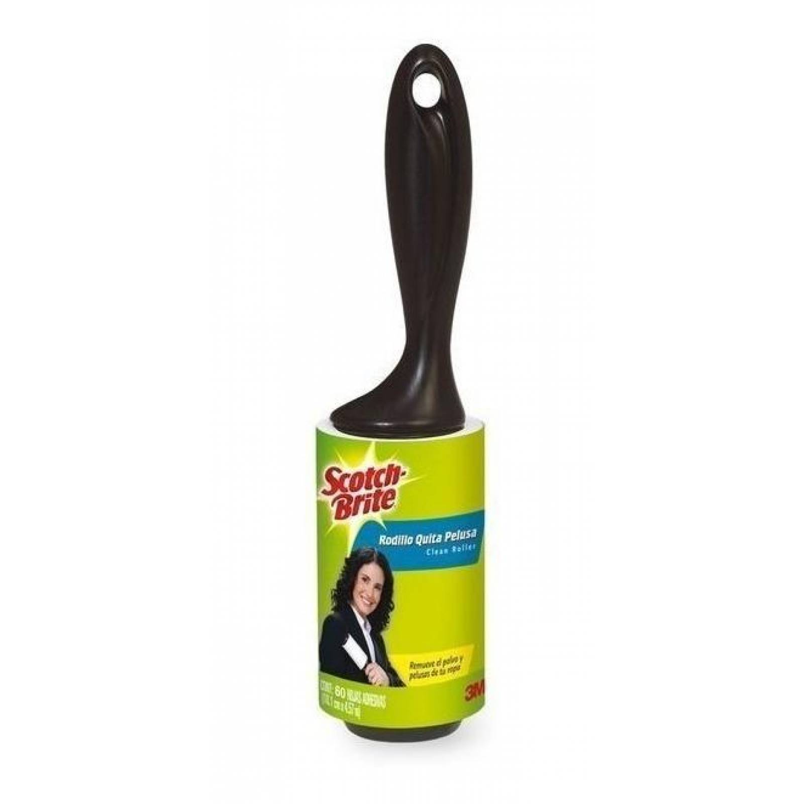 Rodillo Quitapelusas 60 Hojas 3m Scotch Brite Negro 