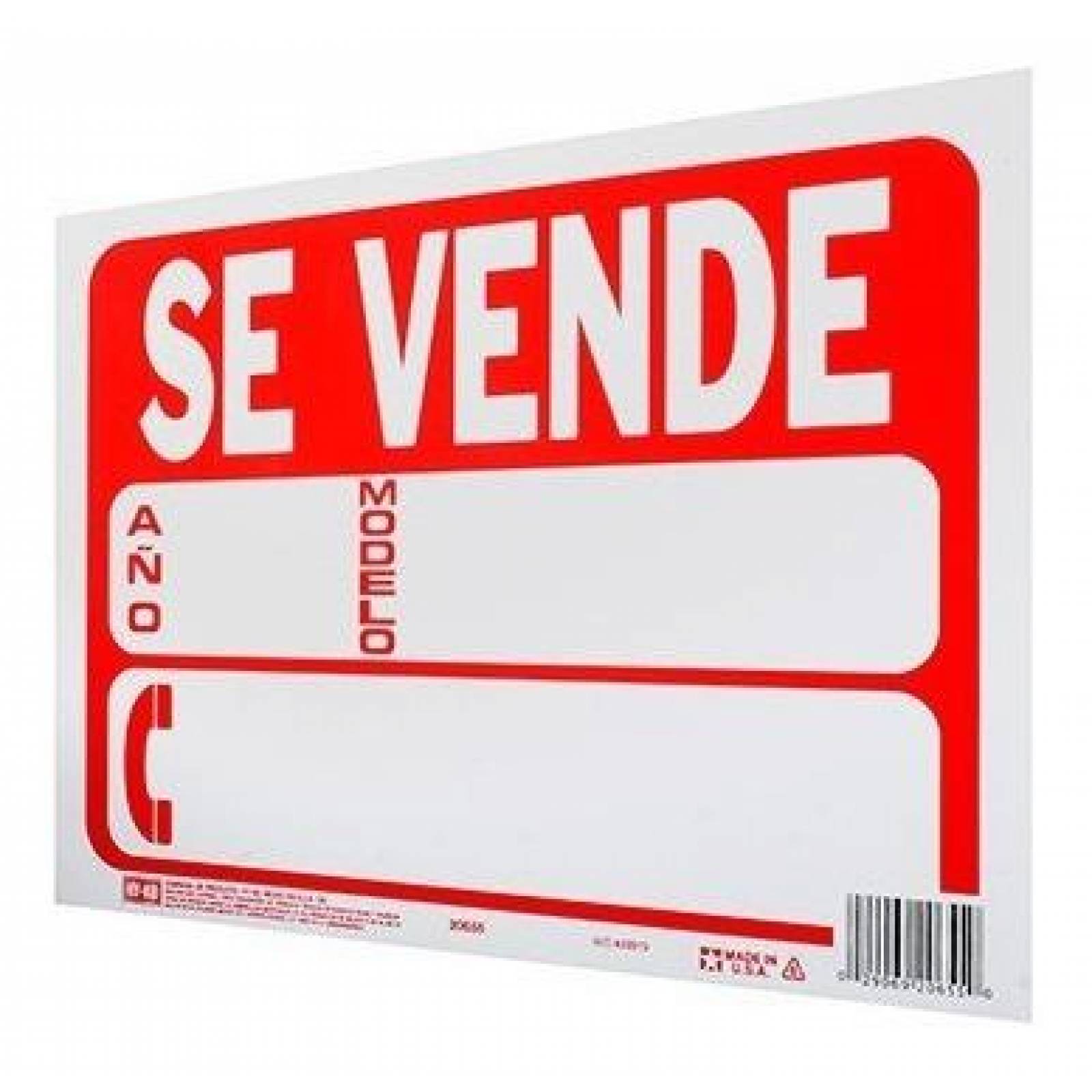 Letrero De Plástico Para Pared Se Vende 21.6 X 30.4 Cm 