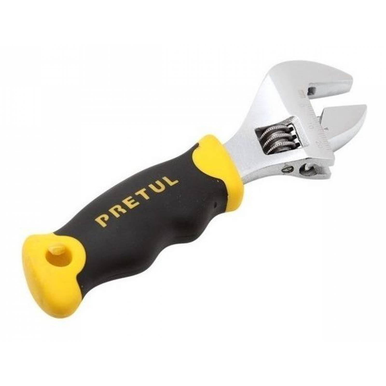 Llave Perica Corto 17.8 Cm Con Grip Pretul Amarillo 