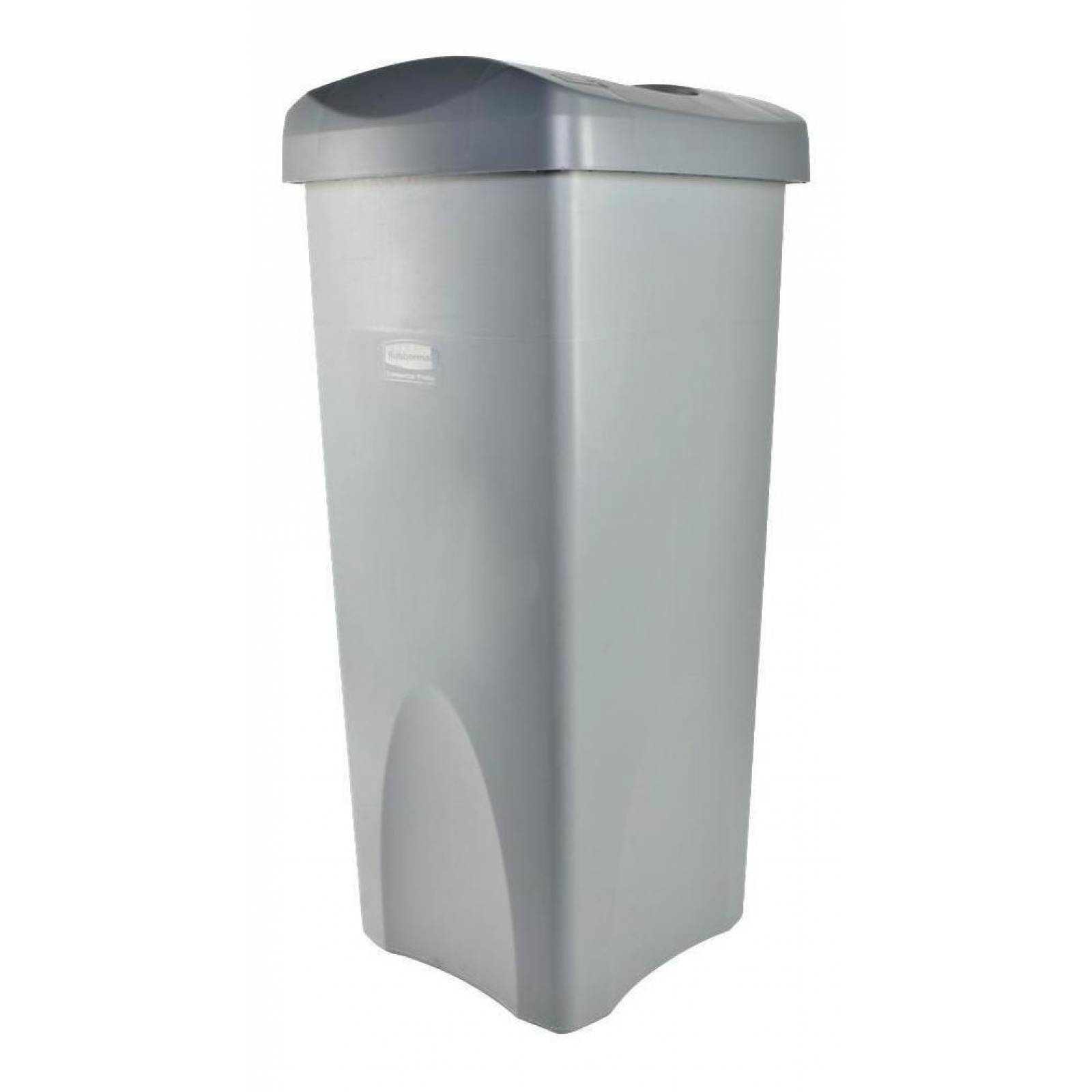 Contenedor Cuadrado Con Tapa De 87 L Gris 