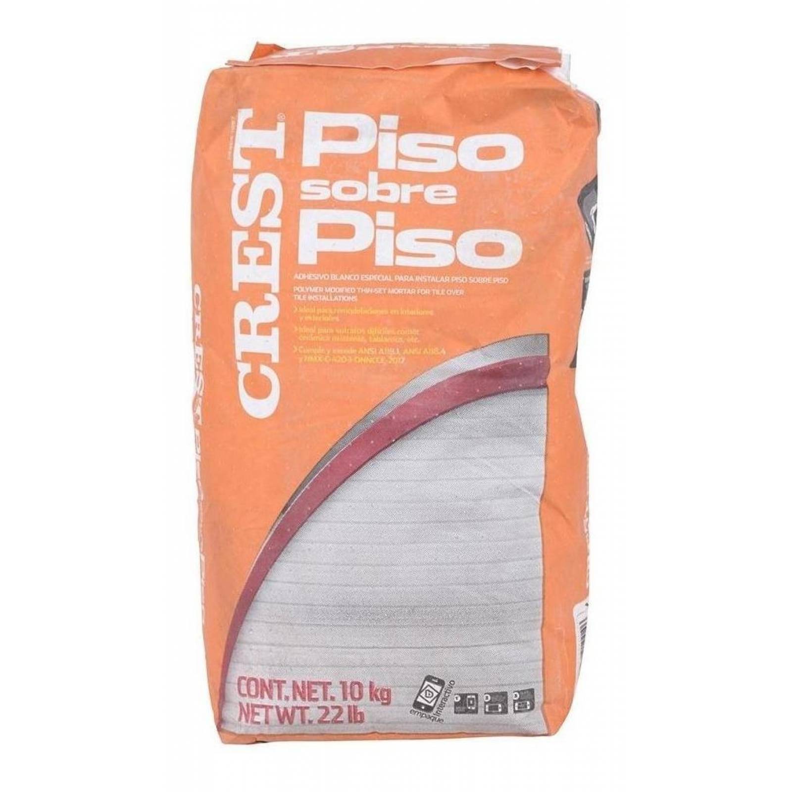 Adhesivo Piso Sobre Piso Blanco De 10 Kilogramos 