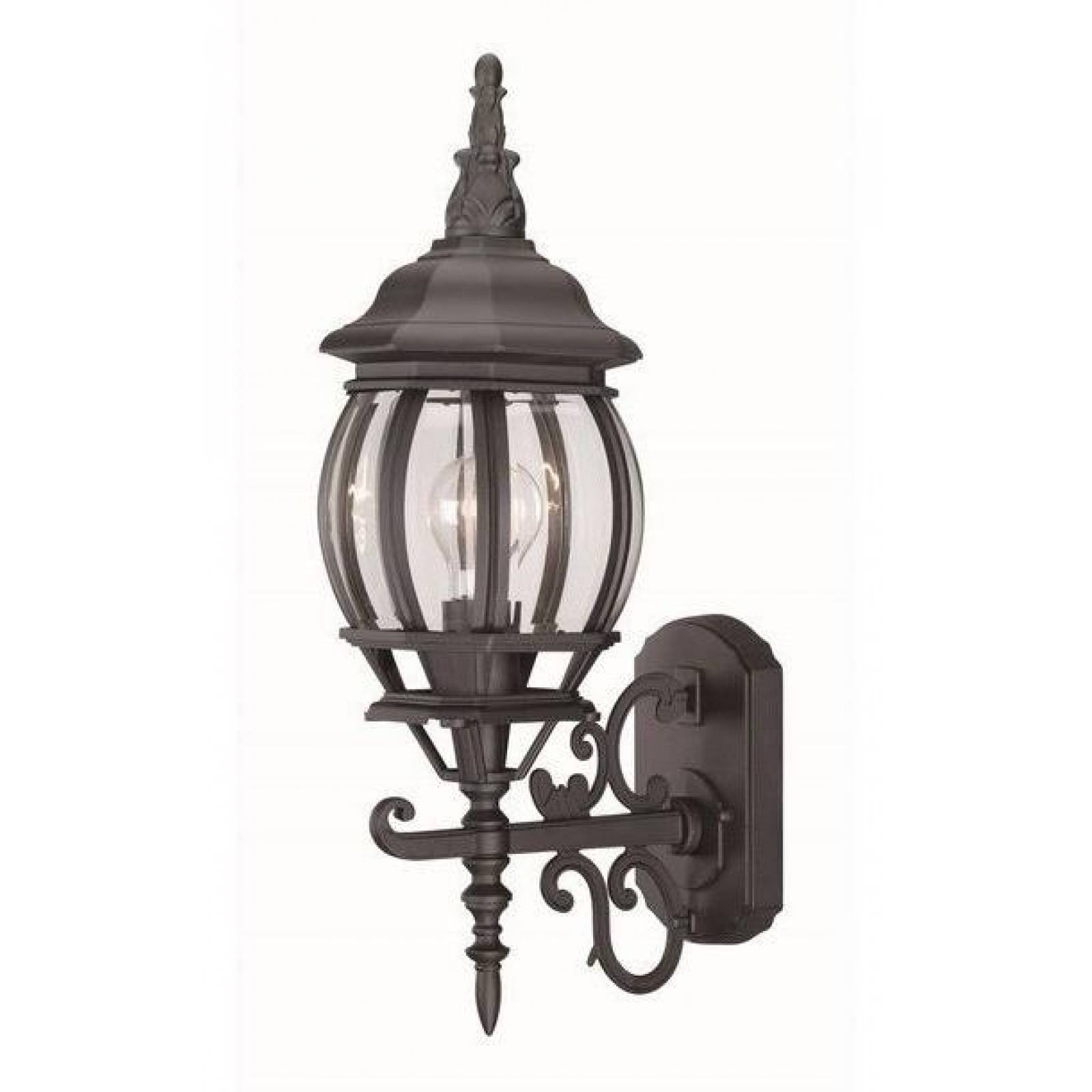 Farol Grande De Pared Exteriores Negro 50.8 Cm Con Envio