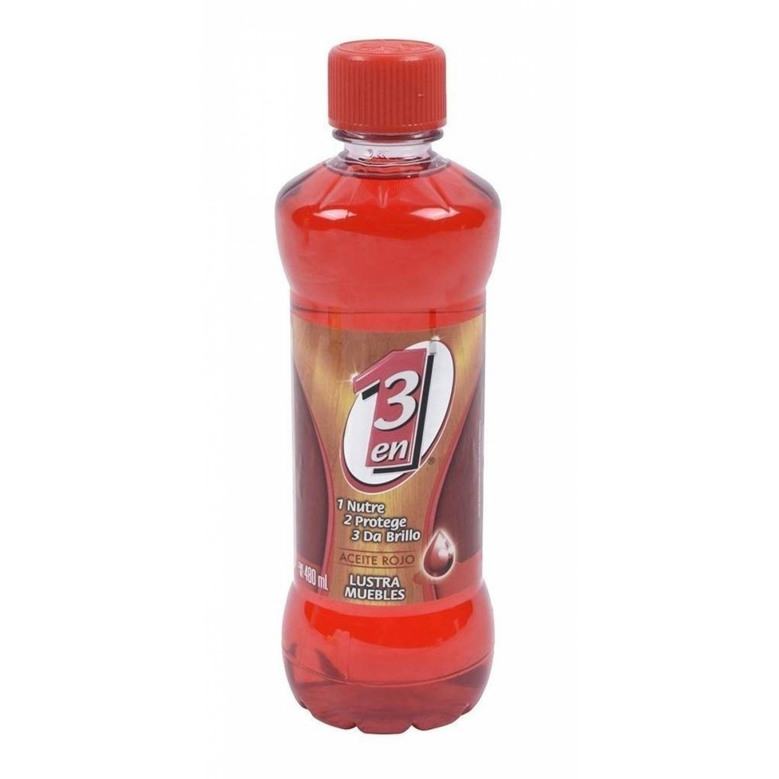 Aceite Lustrador 3 En 1 Rojo 480 Ml