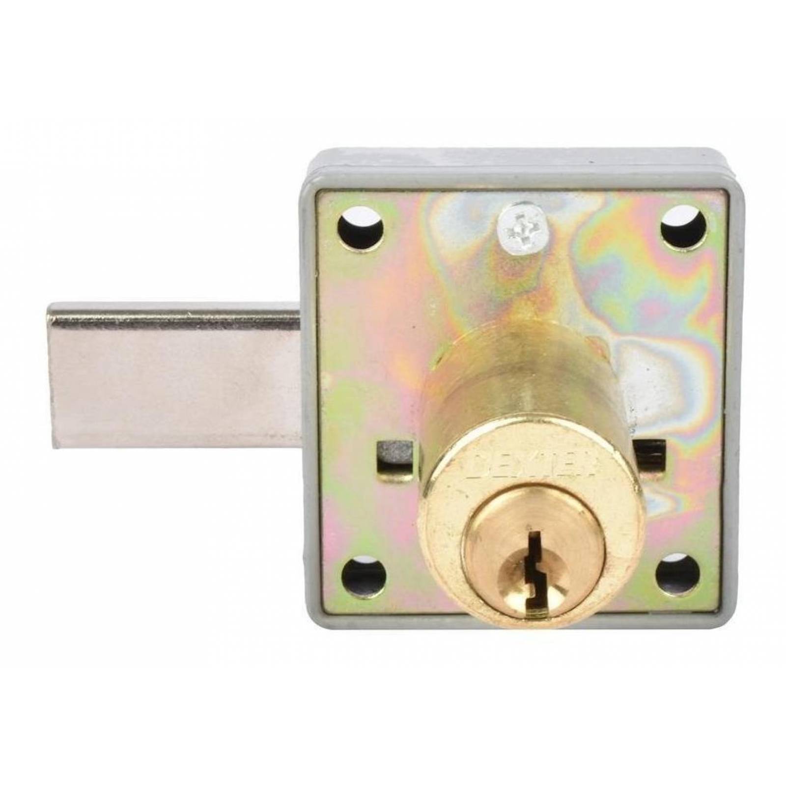 Cerradura Cajon Cilindro Largo Laton Brillante 