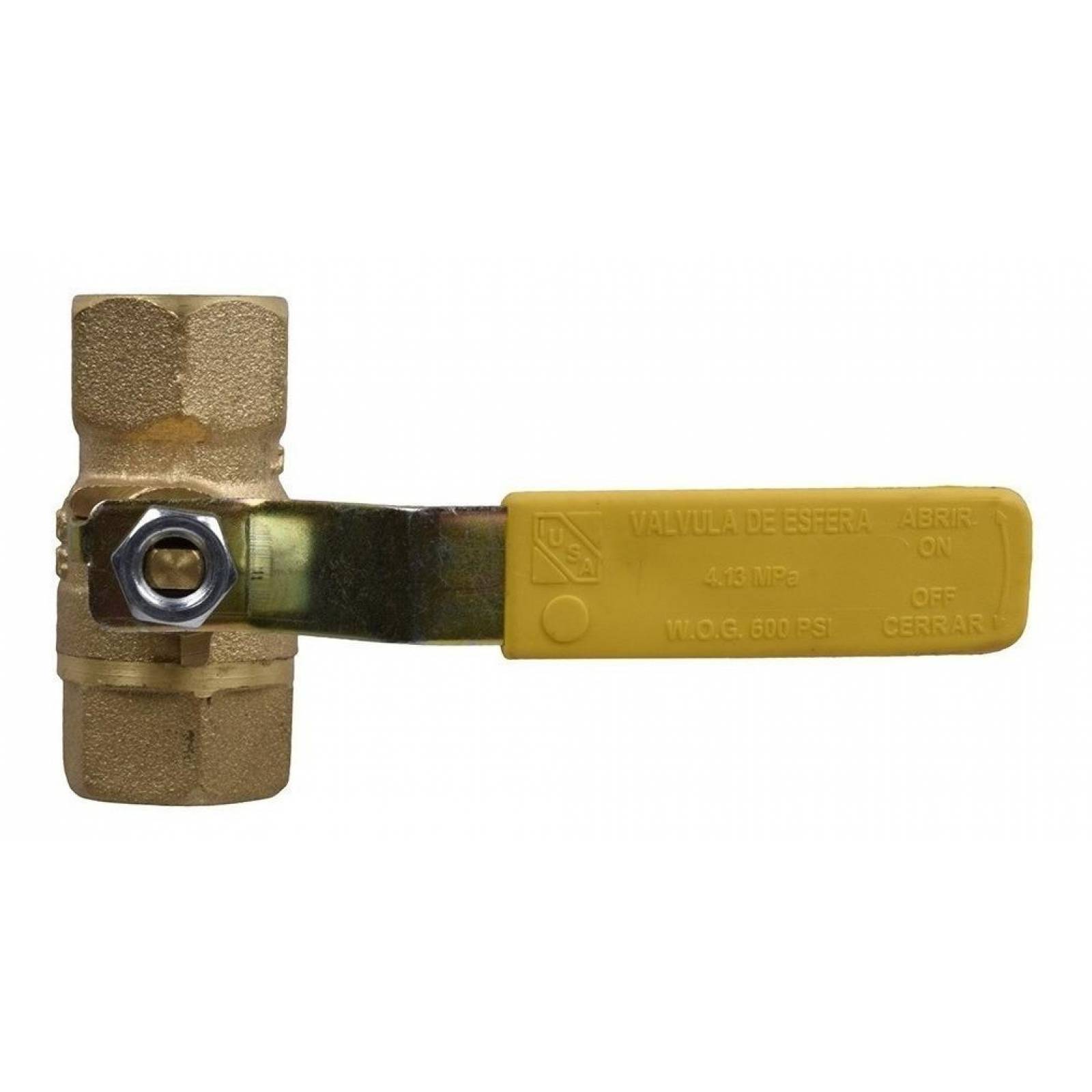 Válvula Esfera Roscada 1/2 Pulgada Dorado Iusa Dh 