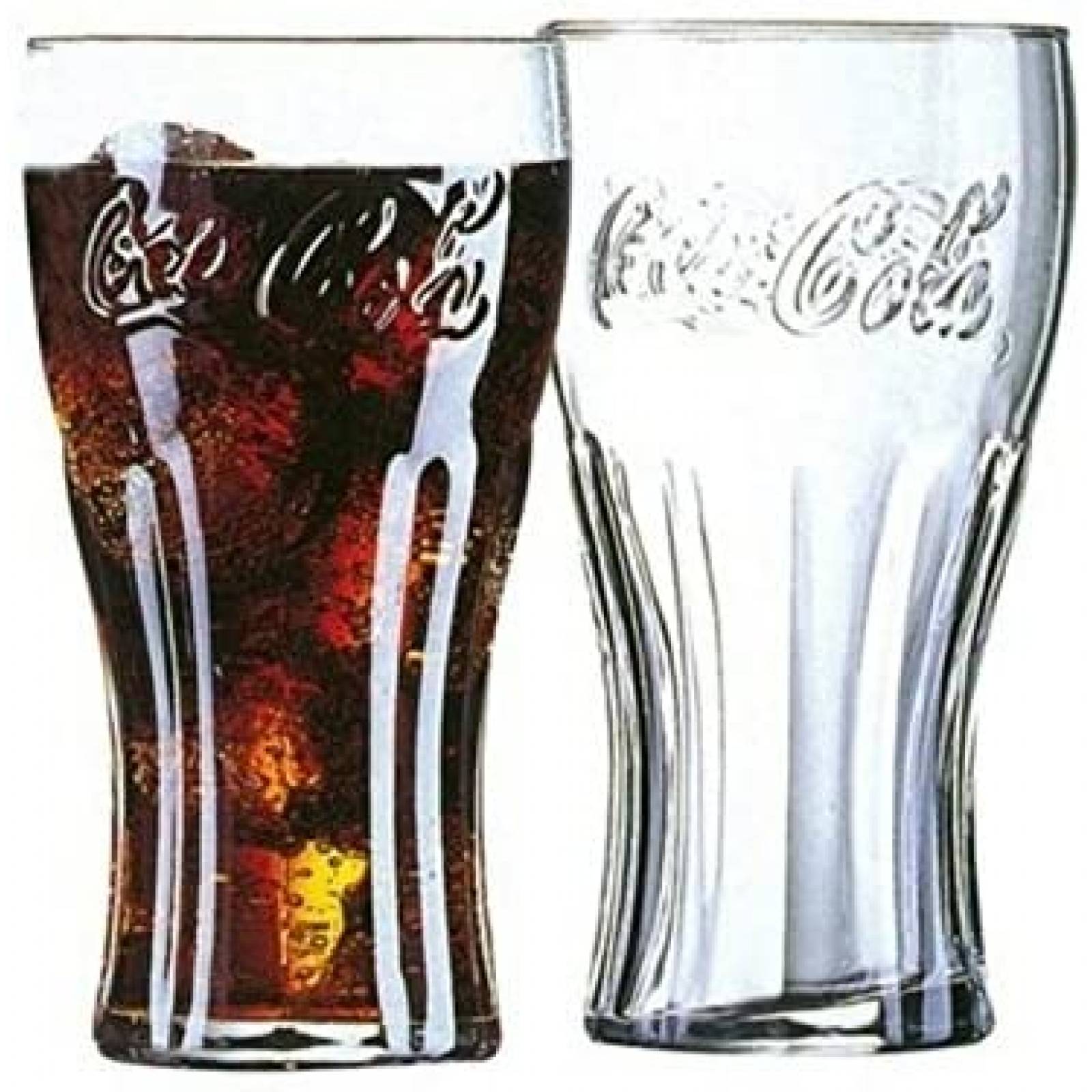AJR Set de 4 Vasos Coca Cola Glass Color Transparente De Vidrio