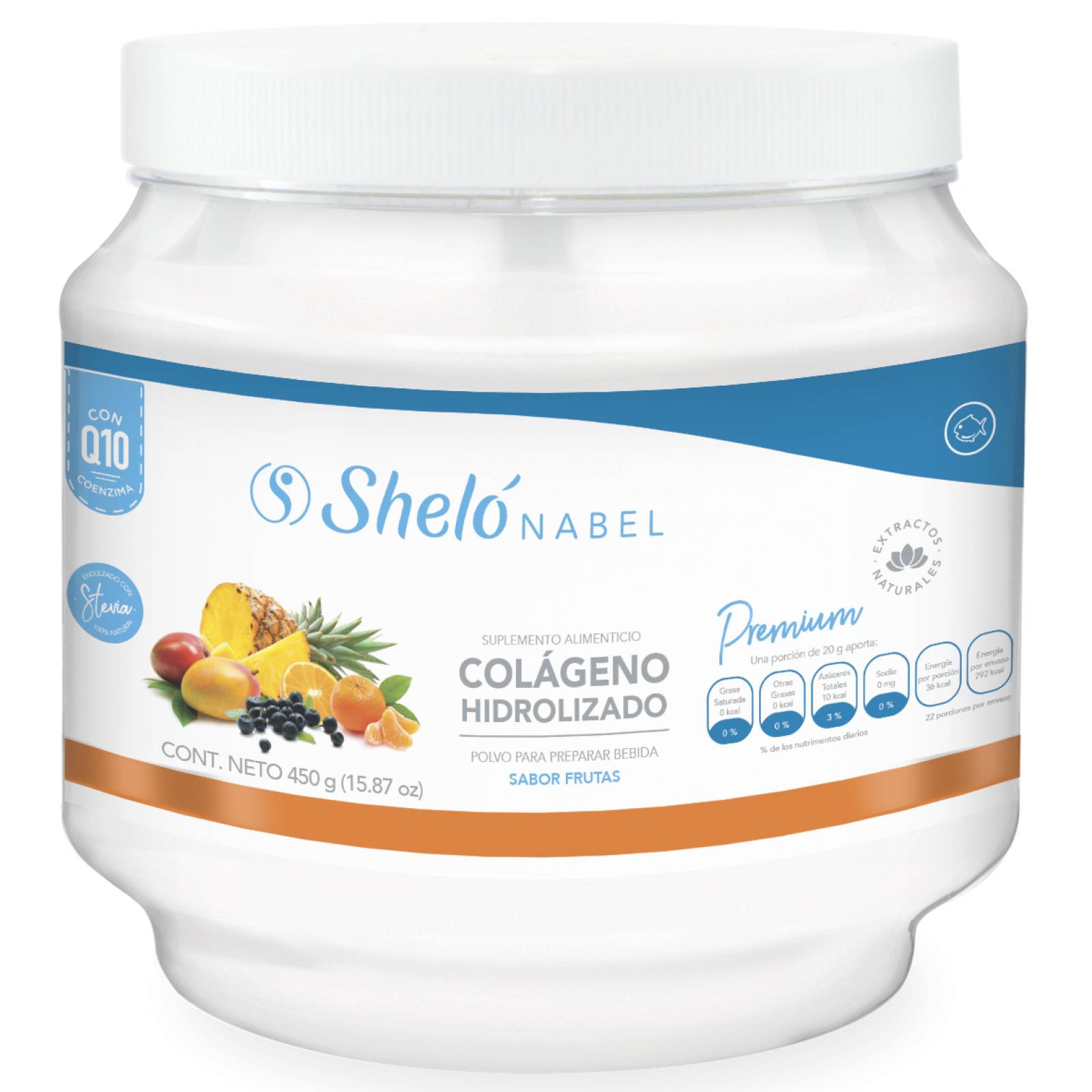 COLÁGENO HIDROLIZADO PREMIUM Q10 ANTI RADICALES LIBRES SHELÓ NABEL