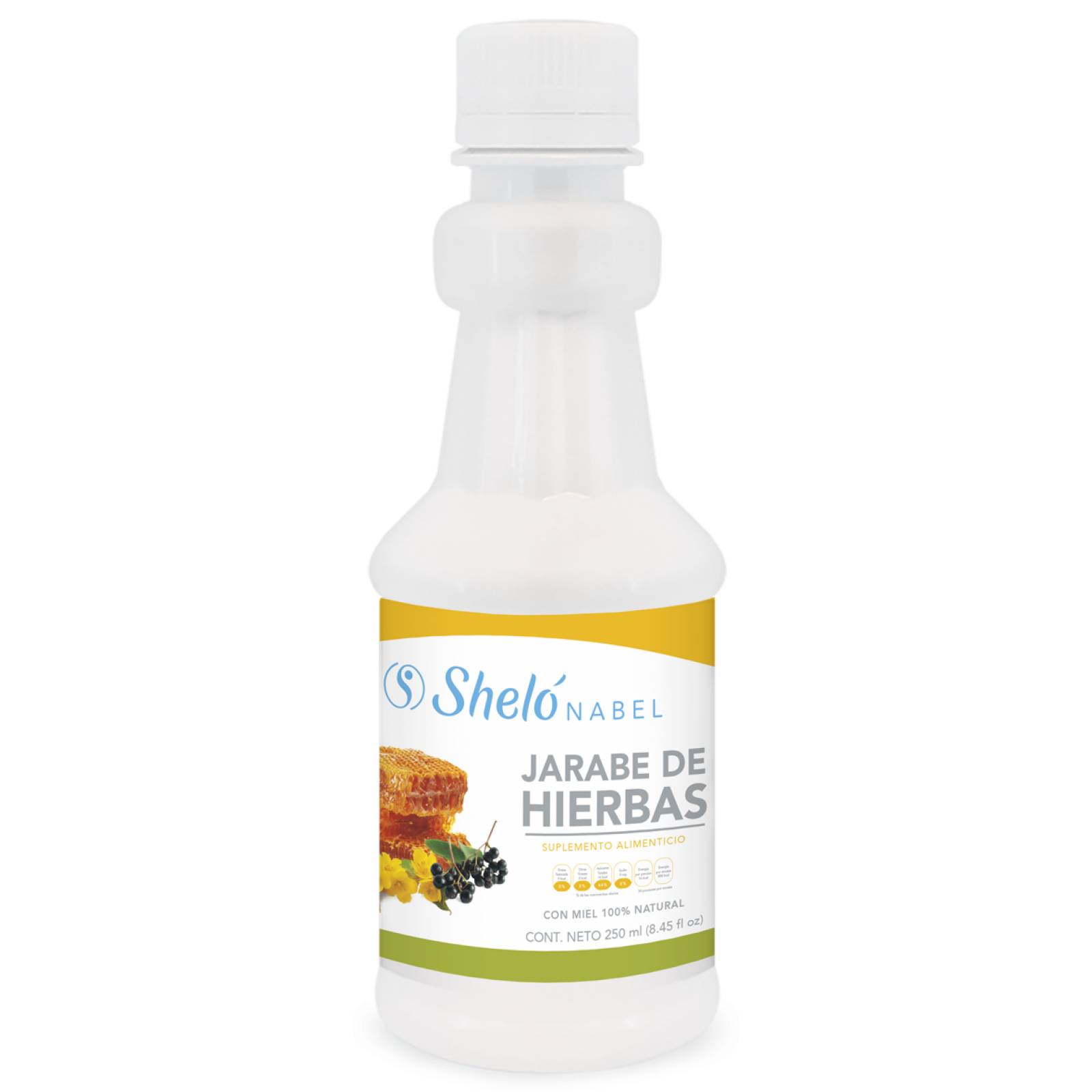 JARABE DE HIERBAS CON MIEL NATURAL PARA AFECCIONES RESPIRATORIAS SHELÓ