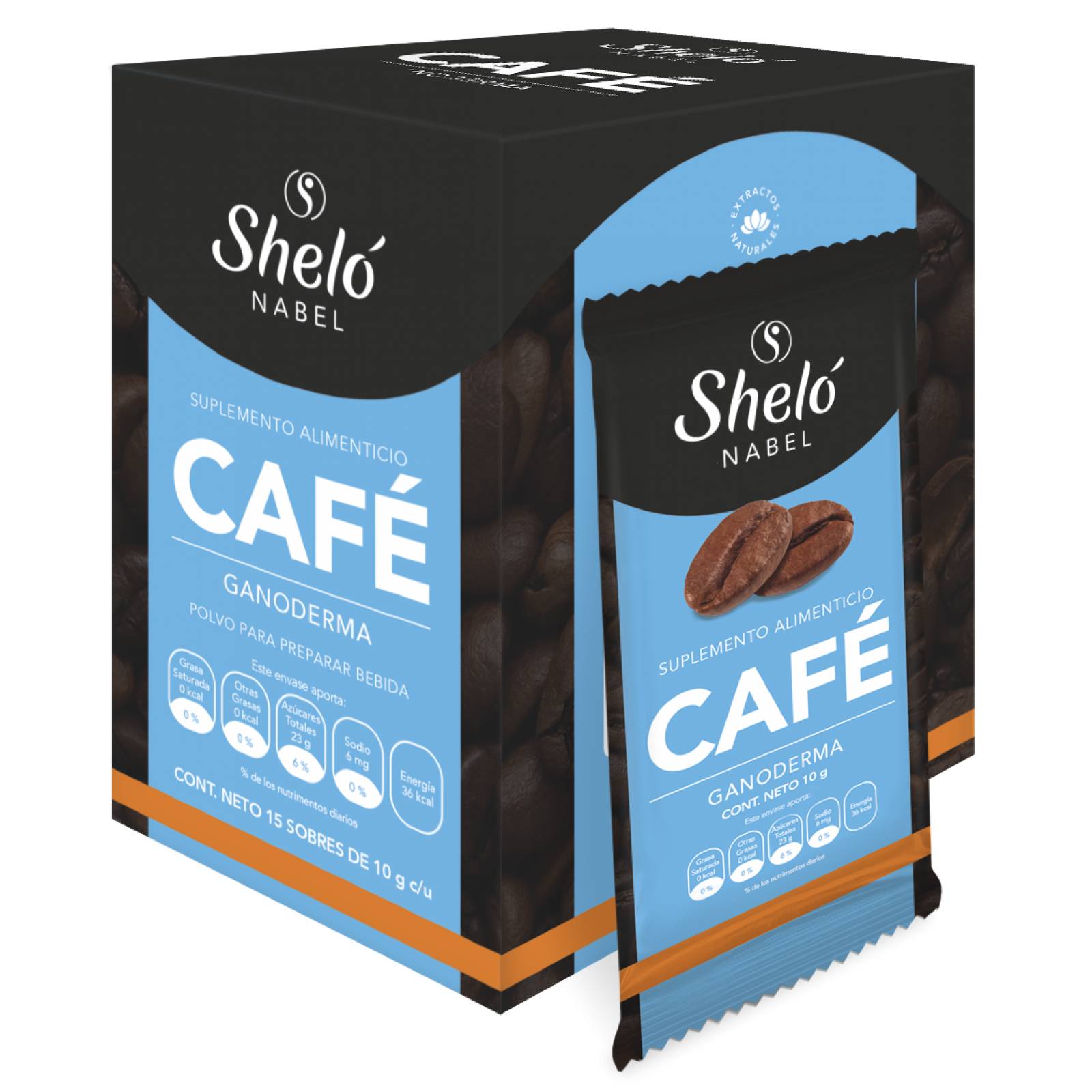 CAFÉ GANODERMA CON ANTIOXIDANTES 15 SOBRES SHELÓ