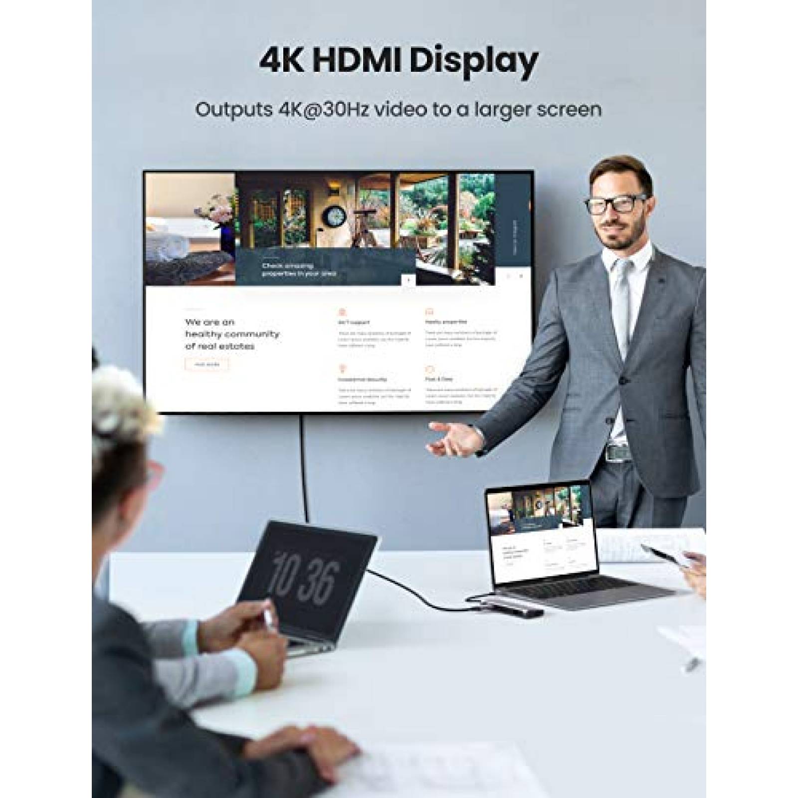 UGREEN USB C Hub 3.1 Adaptador USB Tipo C 9 en 1 Hub co 8 iMac 2019Huawei SAMSUNG