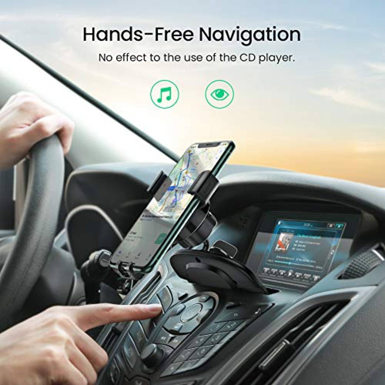 UGREEN Soporte de Celular para Auto CD Ranura Soporte M A70 A50 A40 Huawei Xiaomi