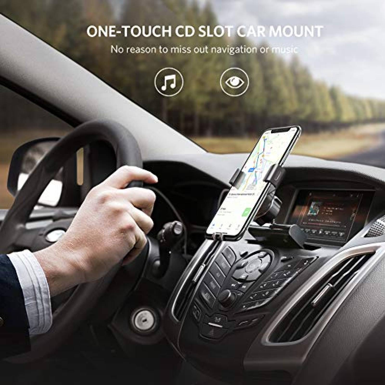 Soporte Auto Automático UGREEN Soporte Celular de Auto S8 Huawei P30 Sony y GPS