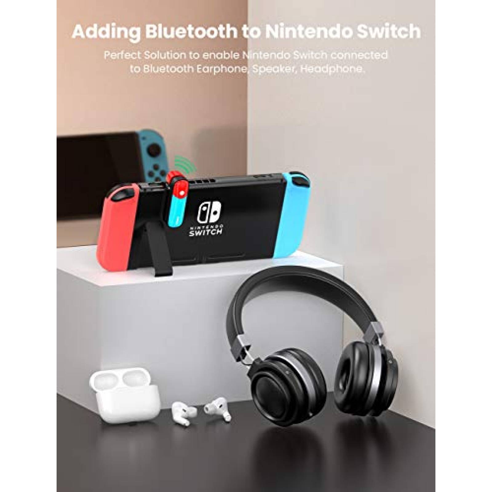 UGREEN Transmisor Bluetooth 5.0 para Nintendo Switch/Sw iculares BluetoothAltavoz