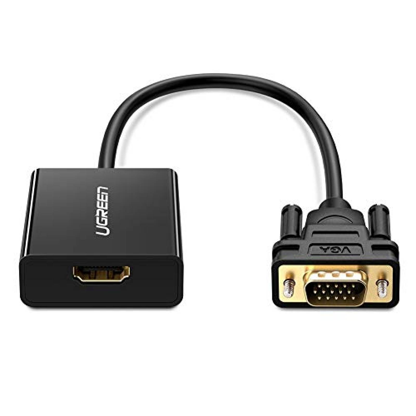 UGREEN Adaptador HDMI a VGA Hembra a Macho para Roku St cast 1080P con Audio 30cm
