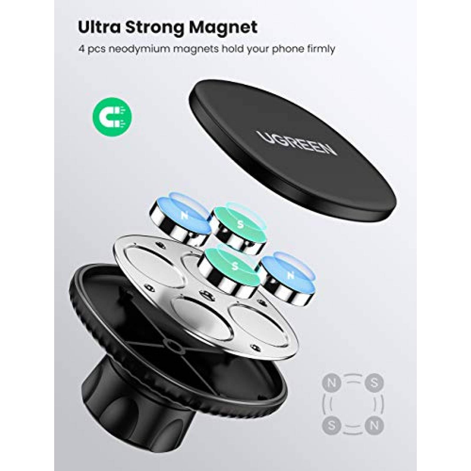 UGREEN Soporte Celular Auto Magnetico Soporte Magnetico  Xiaomi Redmi Note 8 Mi10