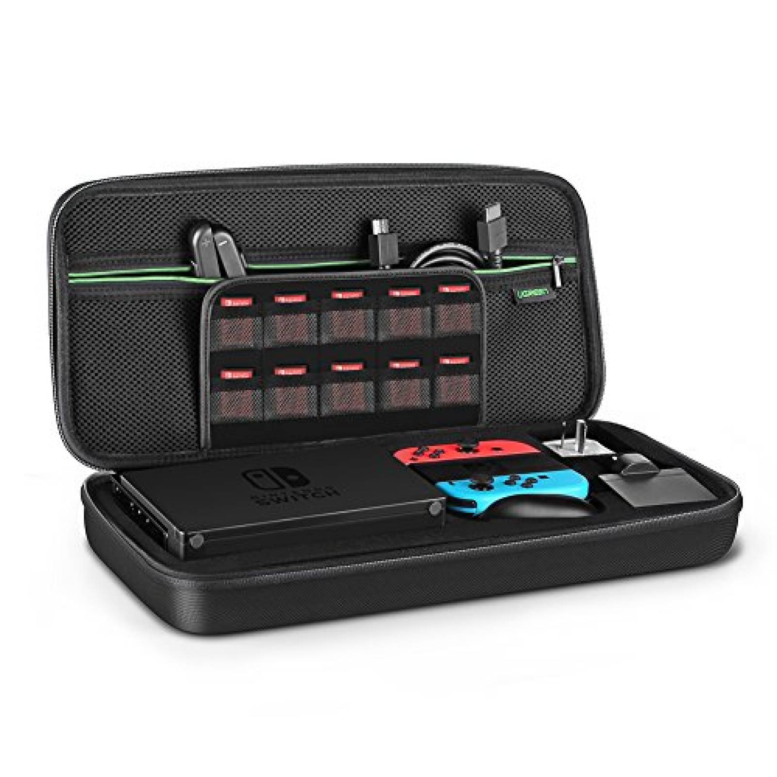 Funda de transporte para Nintendo Switch, funda protectora portátil para viaje compatible con conmutador consola Pro, accesorios de controlador, color negro