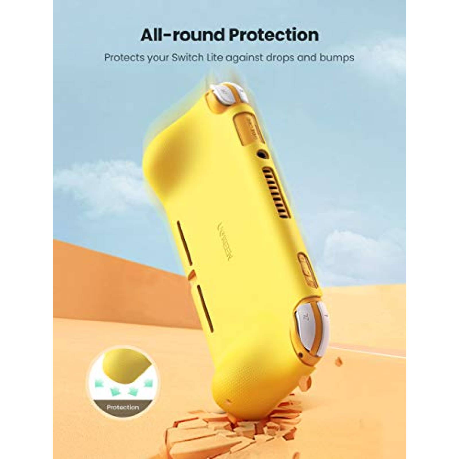 UGREEN Funda para Nintendo Switch Lite Protectora de PC endo Switch Lite Amarillo