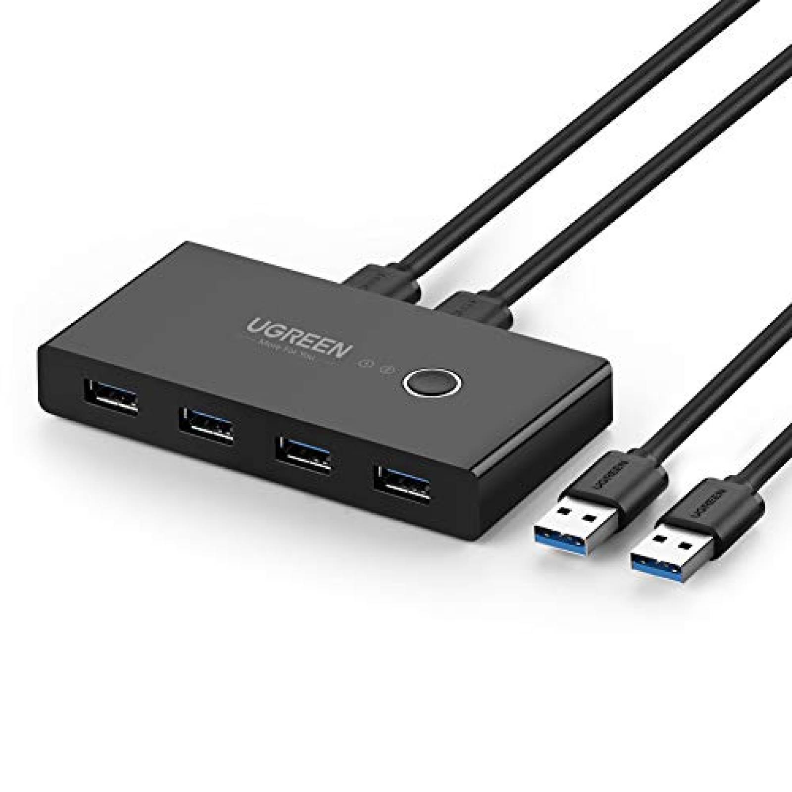 UGREEN 4 Puertos USB 3.0 Switch 2 Entradas y 4 Salidas  Impresoras Escáneres etc.